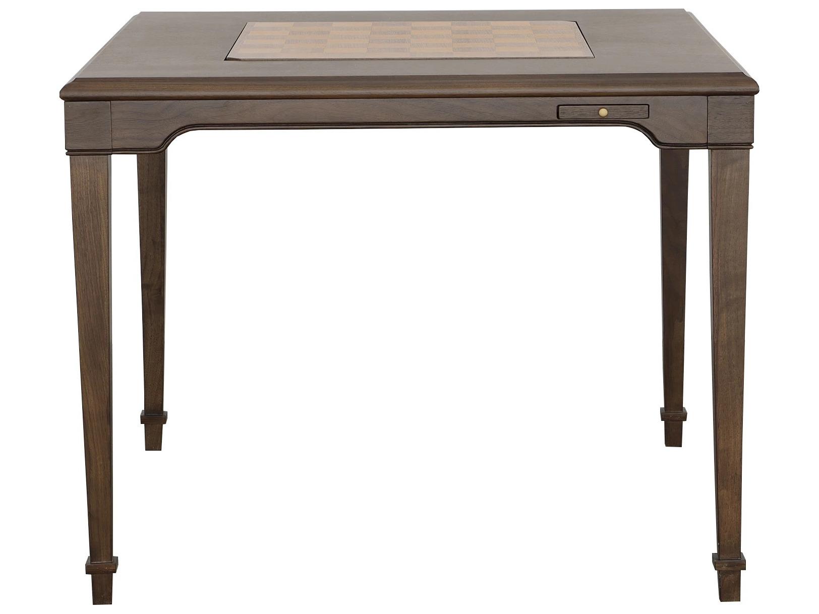 Fairfield Chair Oscar Brown Walnut Wood Game Table