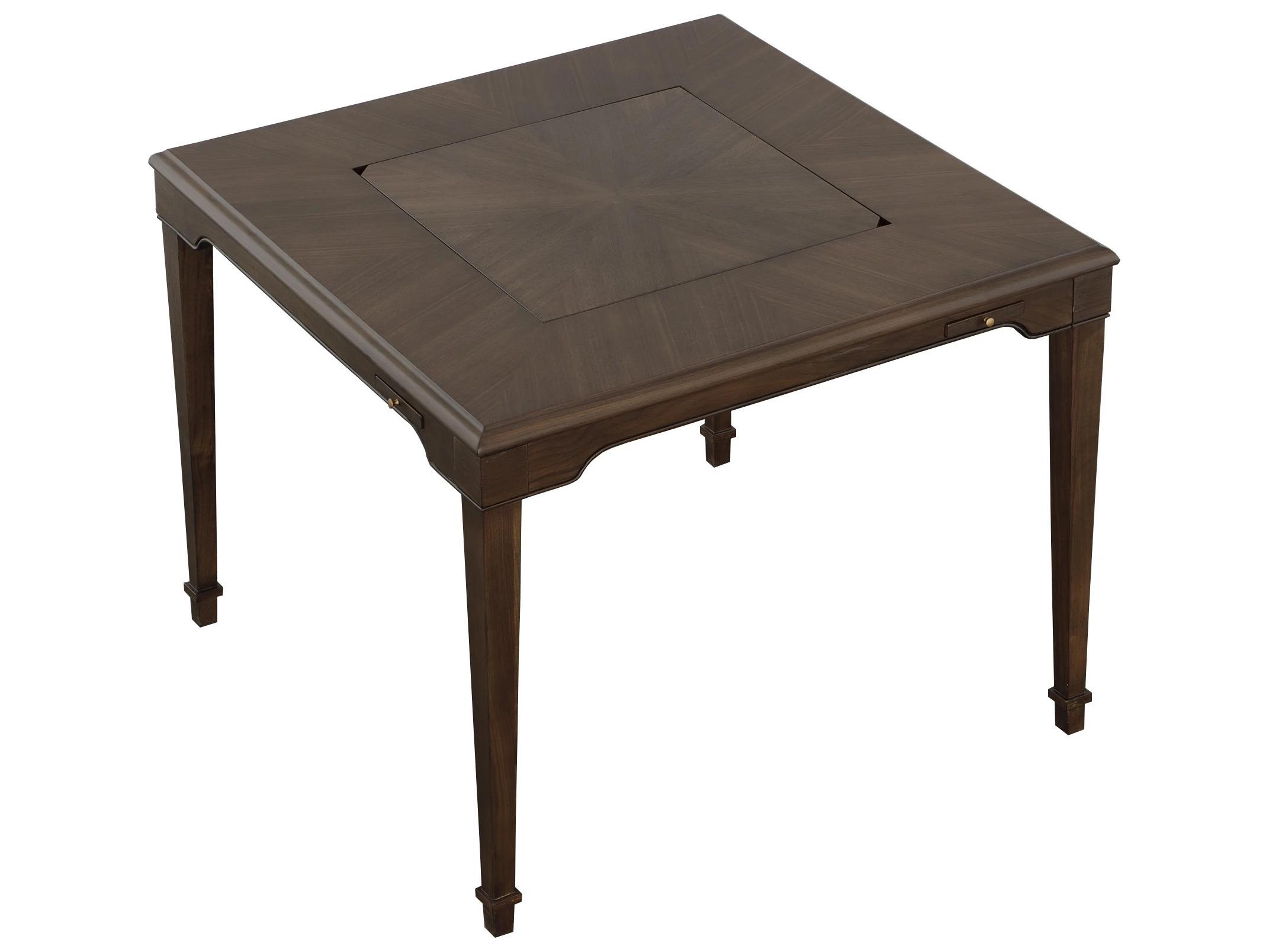 Fairfield Chair Oscar Brown Walnut Wood Game Table