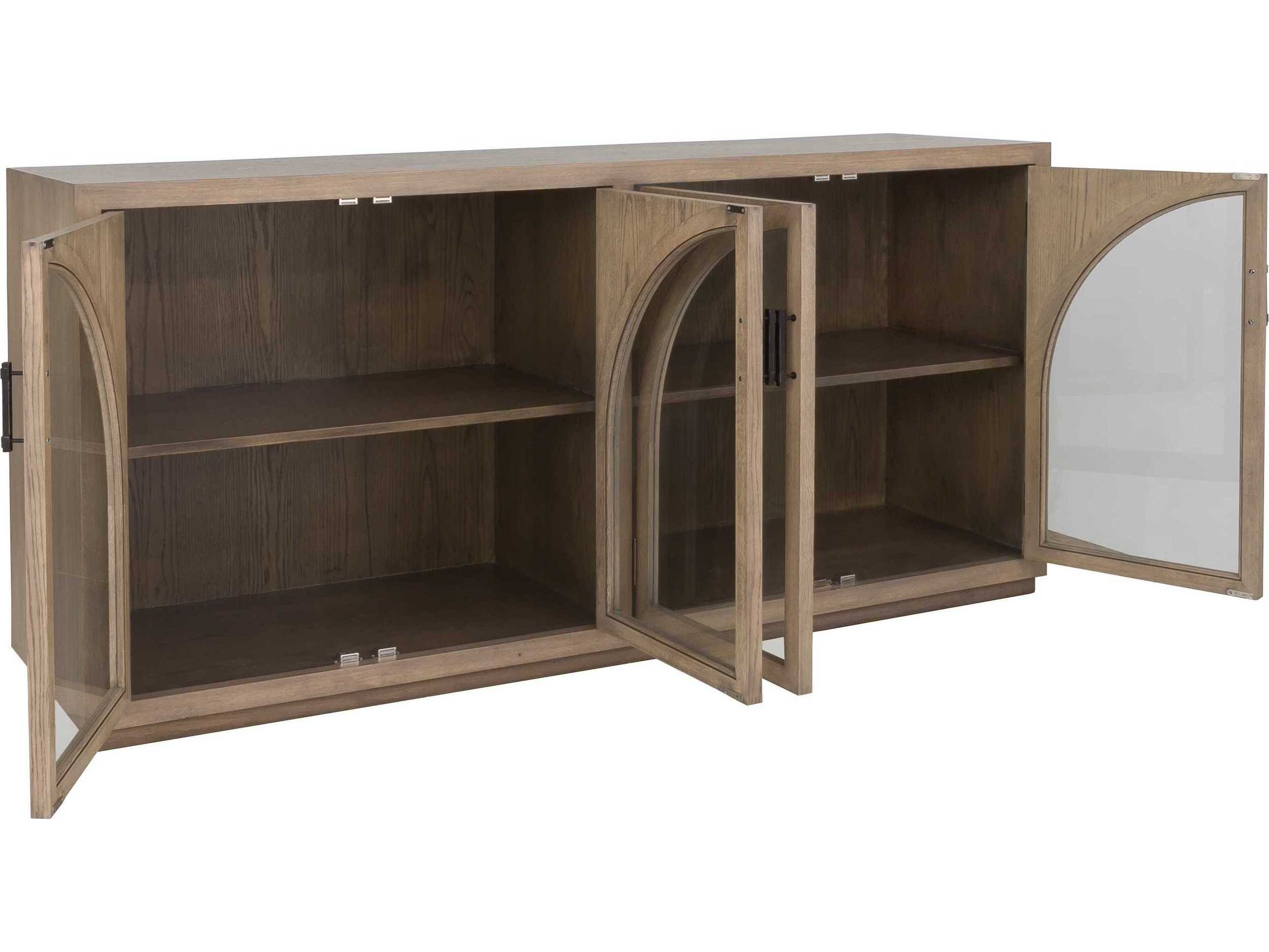 Fairfield Chair Everett 82" Oak Wood Biscotti Mica Credenza