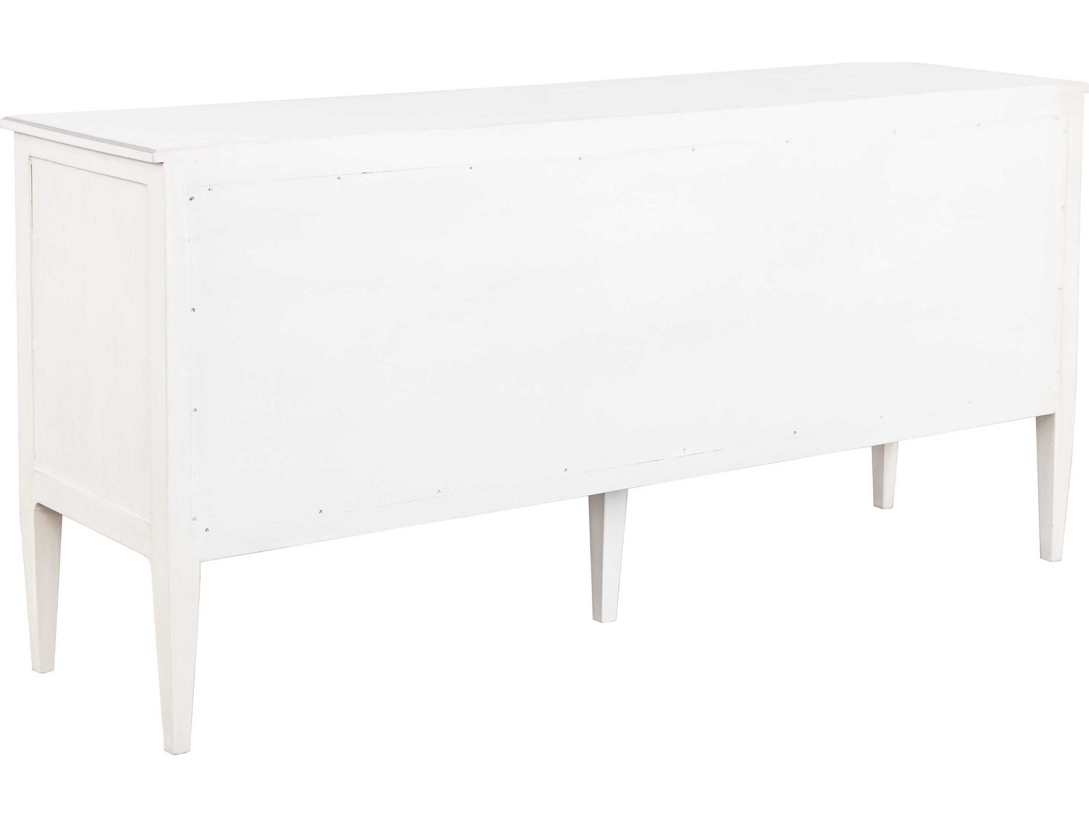 Fairfield Chair Camille 4-Drawers White Walnut Wood Double Dresser