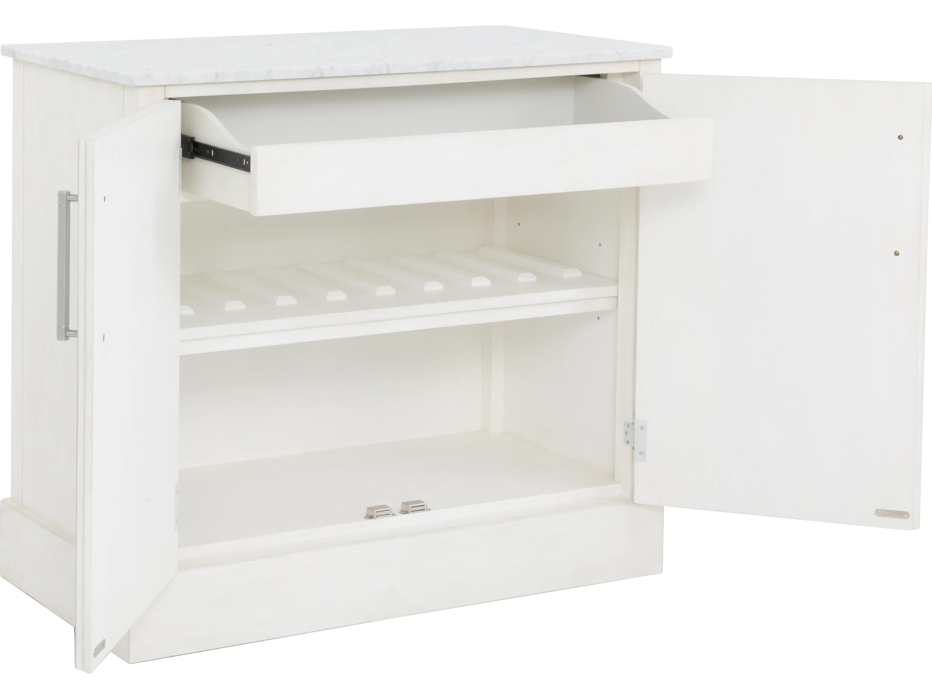 Fairfield Chair Camille White Rubberwood Bar Cabinet