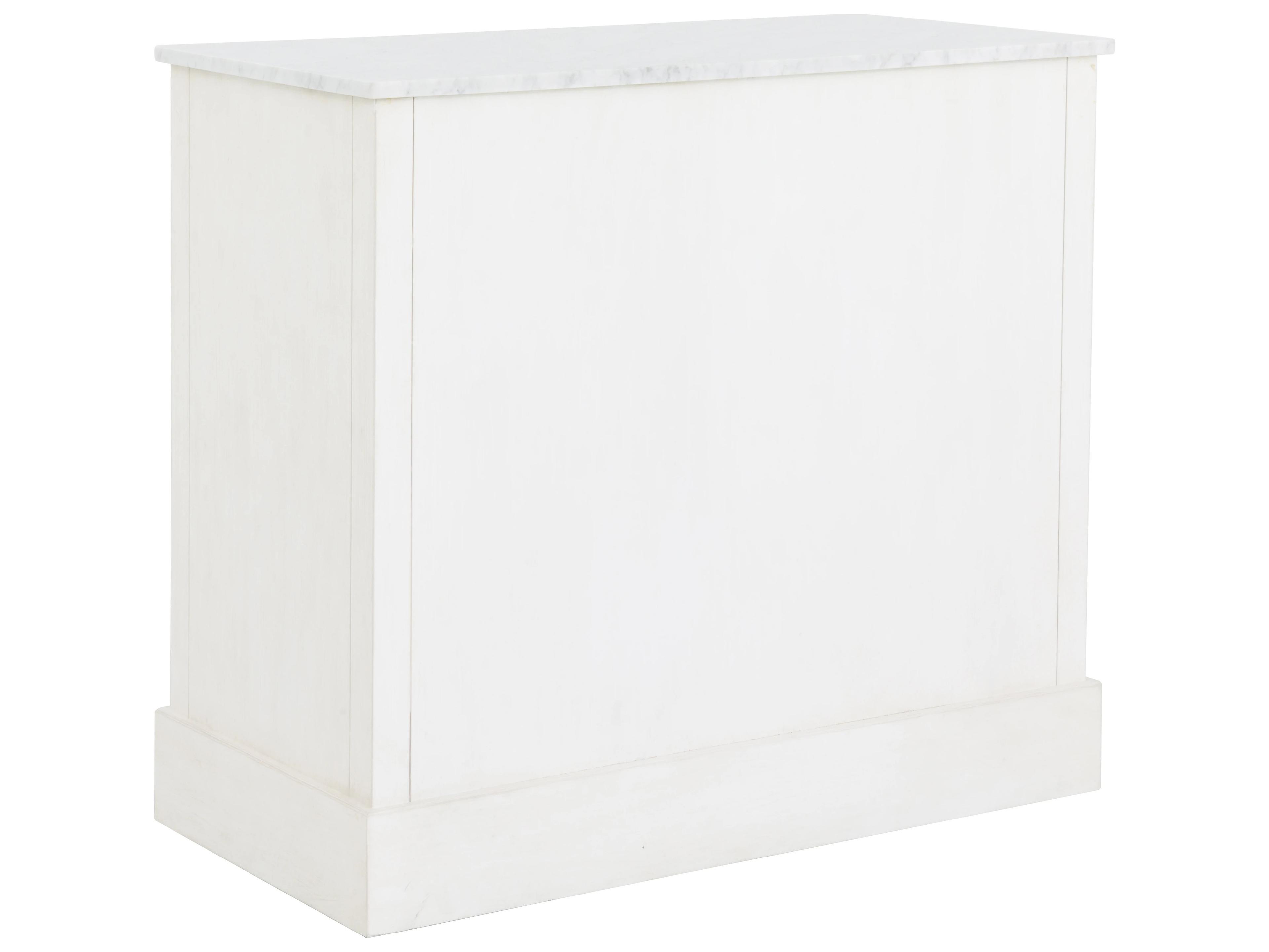 Fairfield Chair Camille White Rubberwood Bar Cabinet