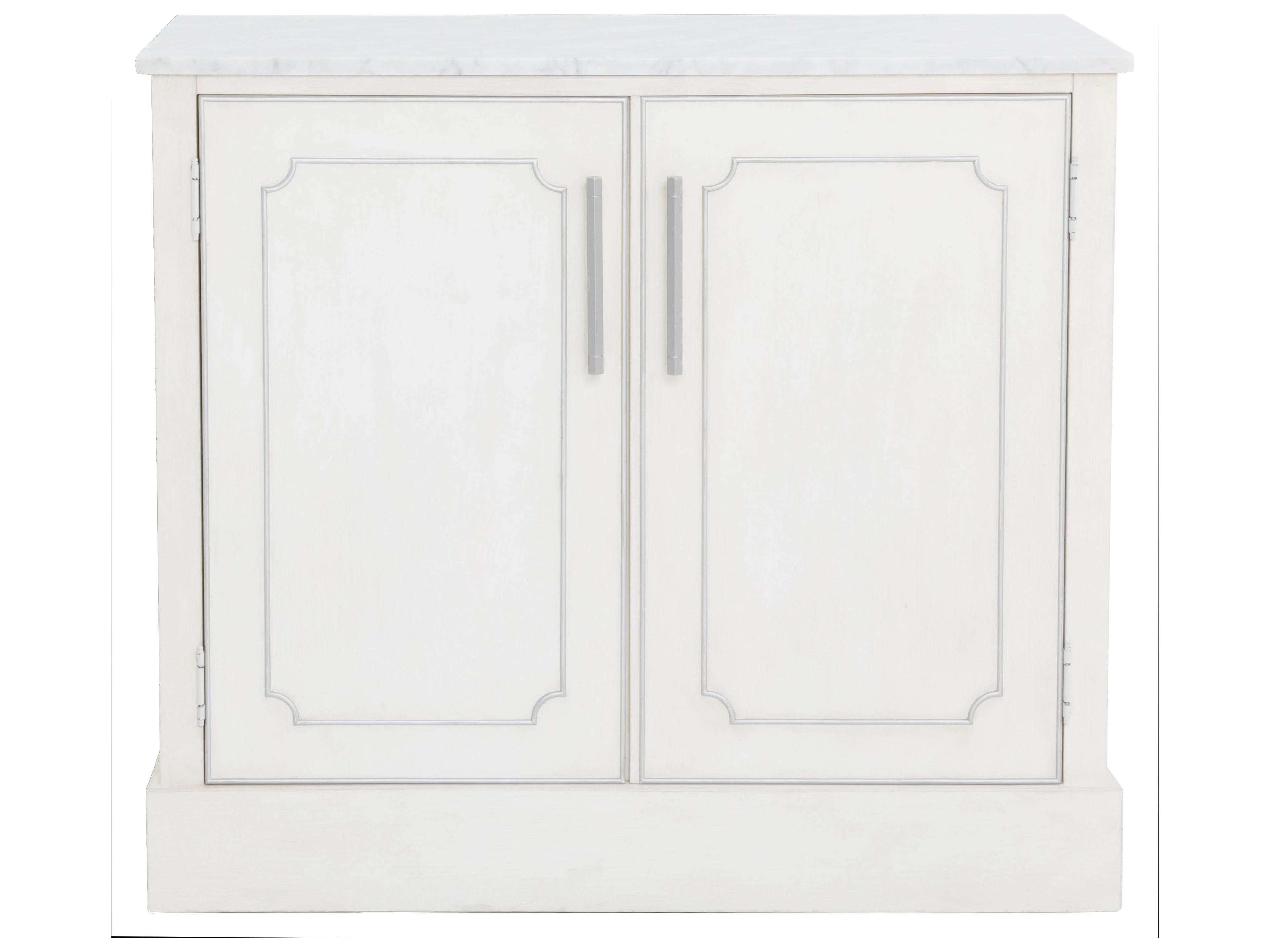 Fairfield Chair Camille White Rubberwood Bar Cabinet