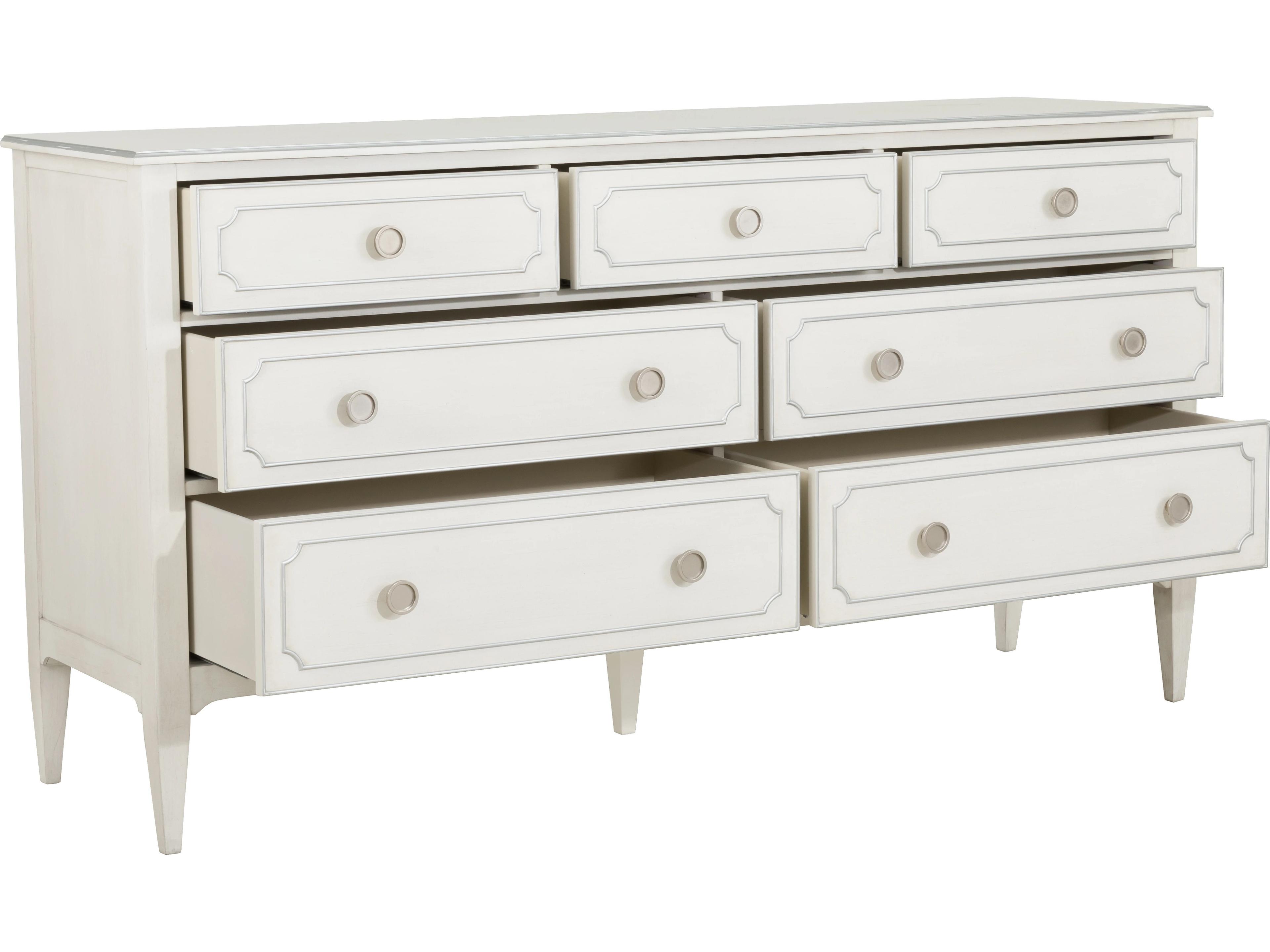 Fairfield Chair Camille 7-Drawers White Rubberwood Double Dresser