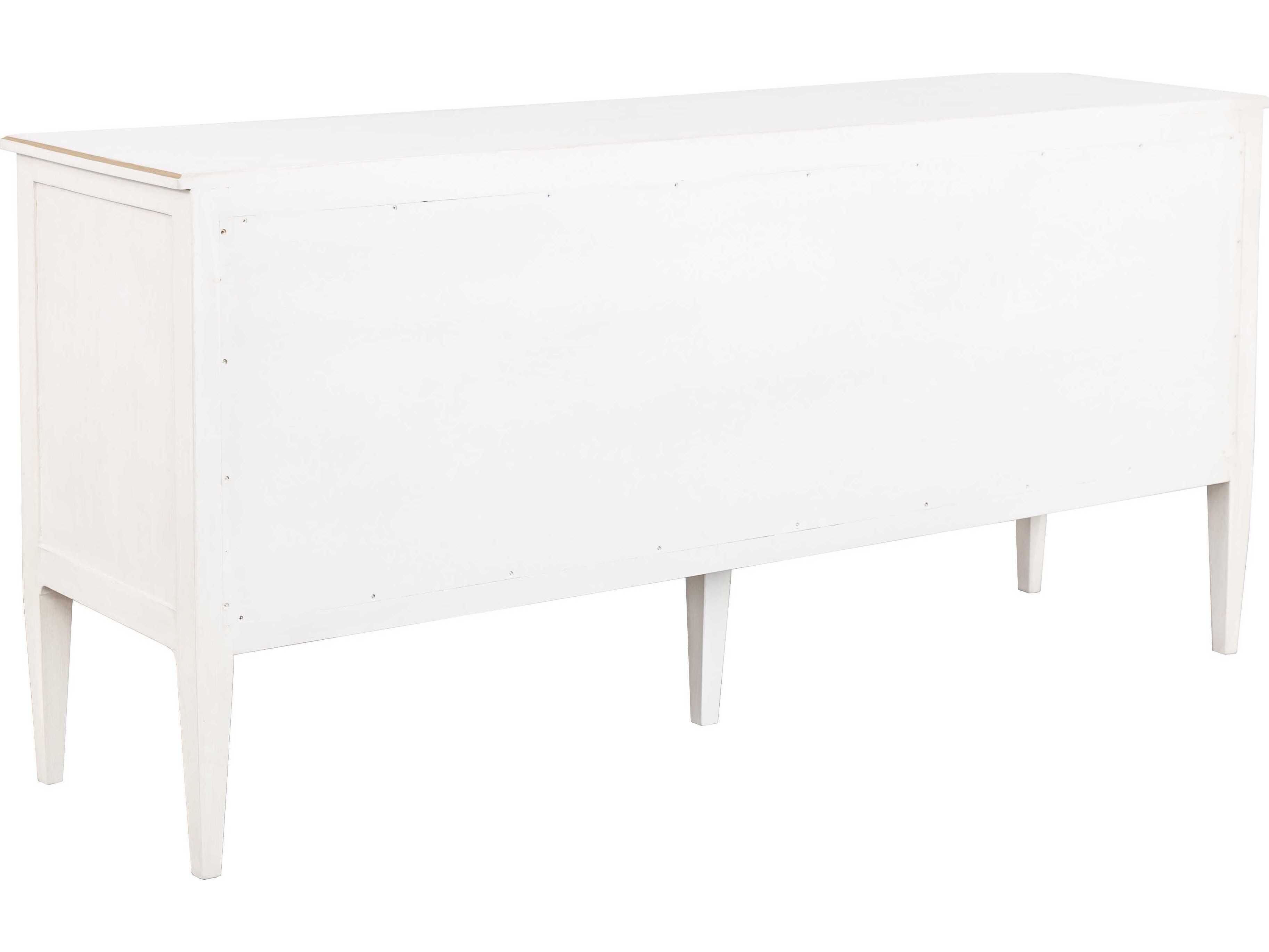 Fairfield Chair Camille 4-Drawers White Walnut Wood Double Dresser