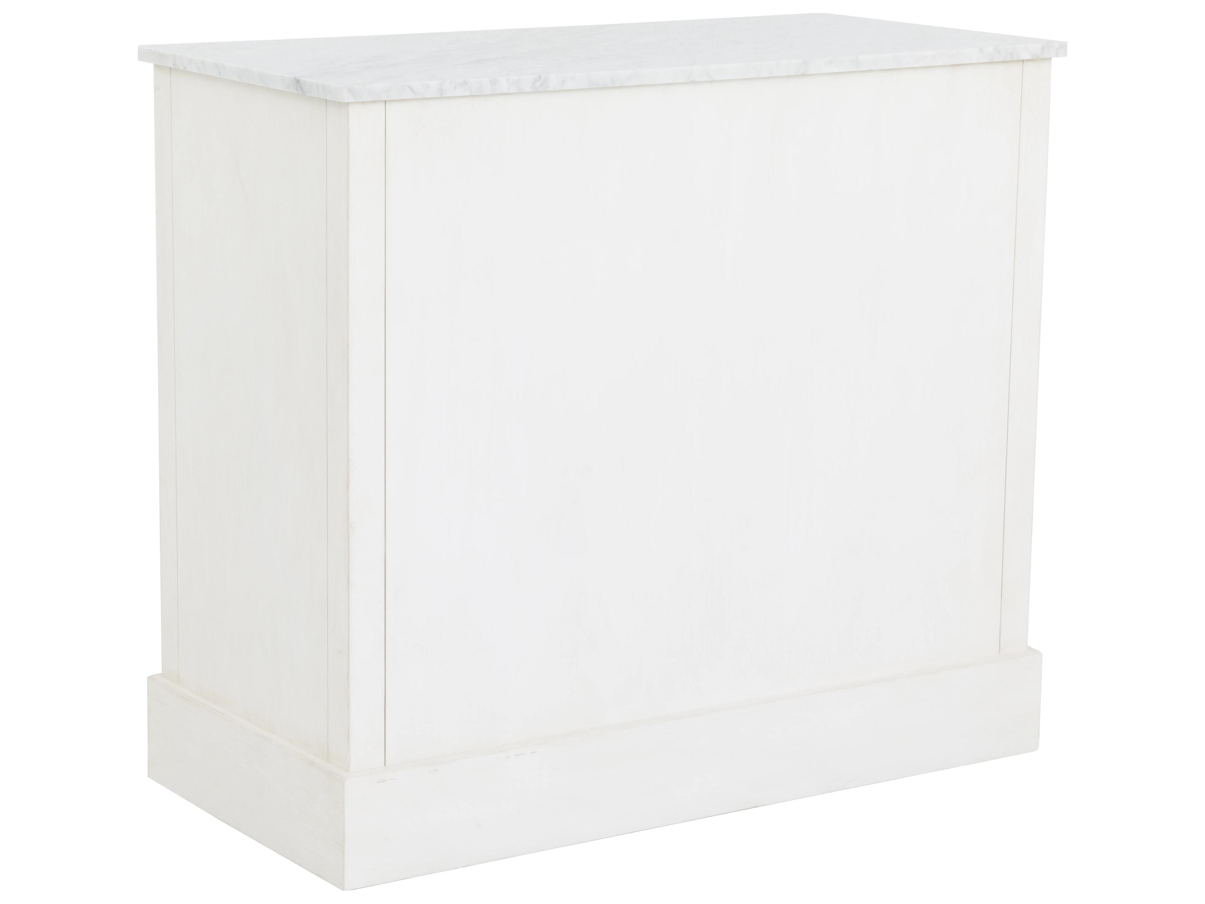 Fairfield Chair Camille White Rubberwood Bar Cabinet