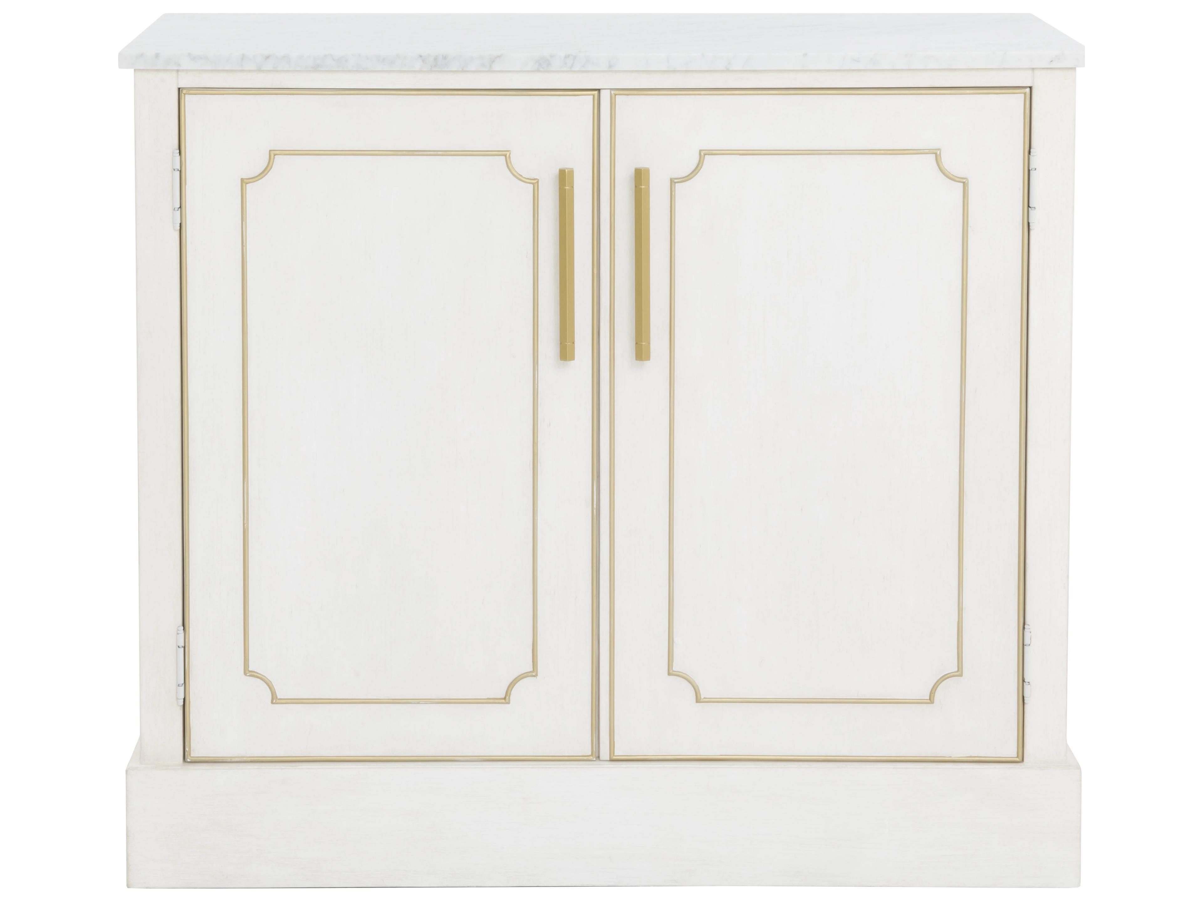 Fairfield Chair Camille White Rubberwood Bar Cabinet