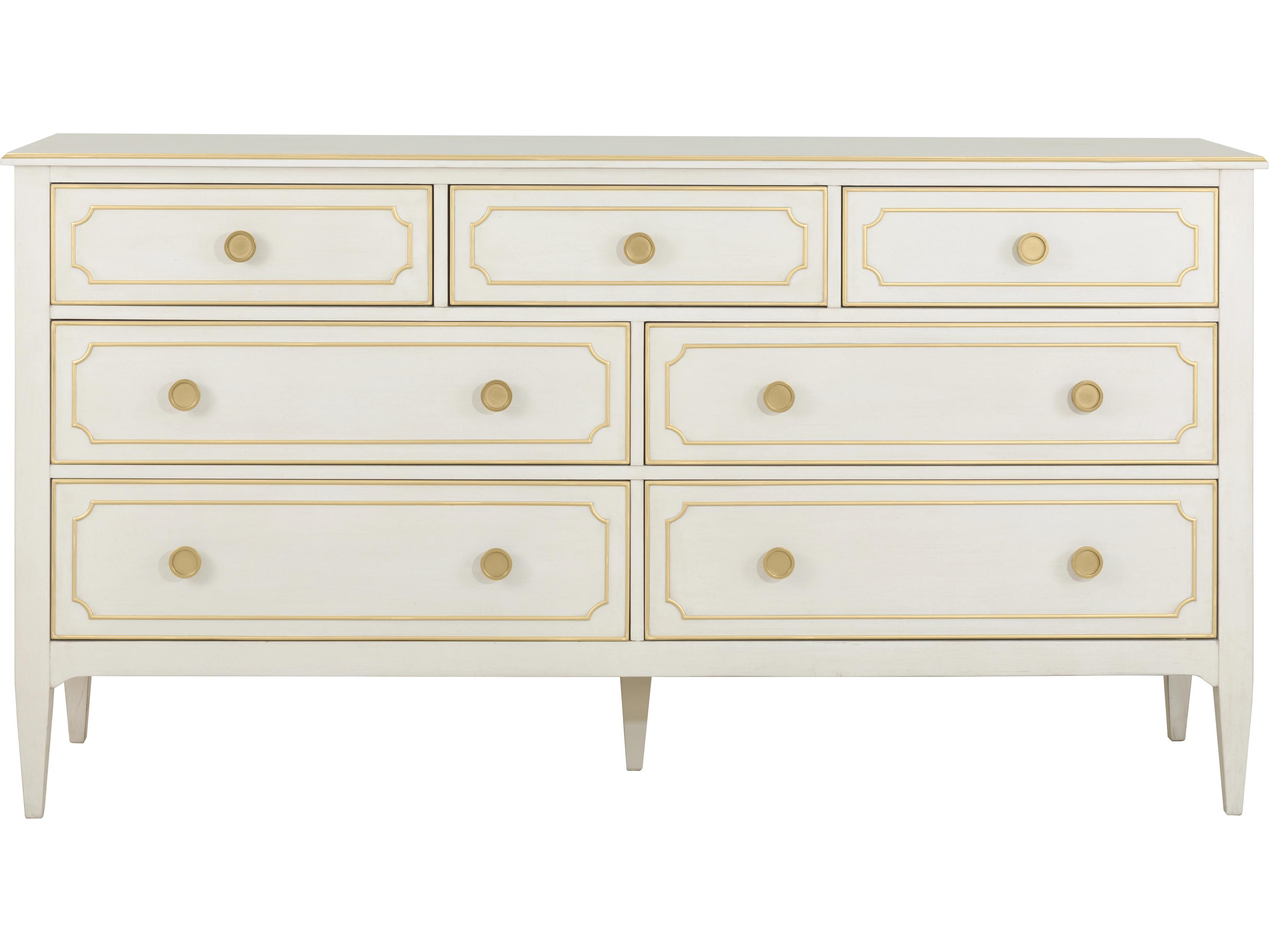 Fairfield Chair Camille 7-Drawers White Rubberwood Double Dresser