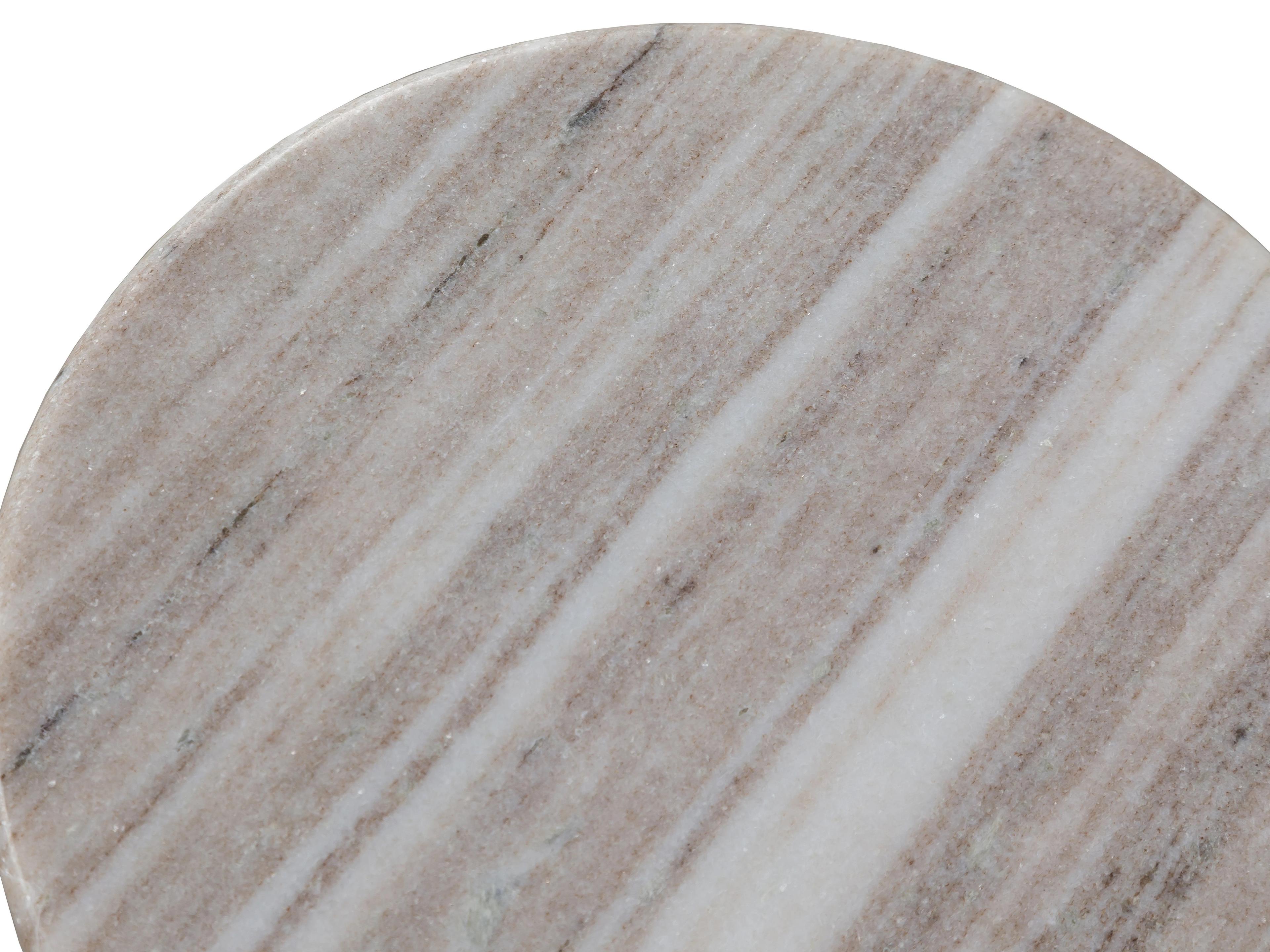 Fairfield Chair Sundries Rivers Round Marble Bronze Warm Grey Stone Drink Table