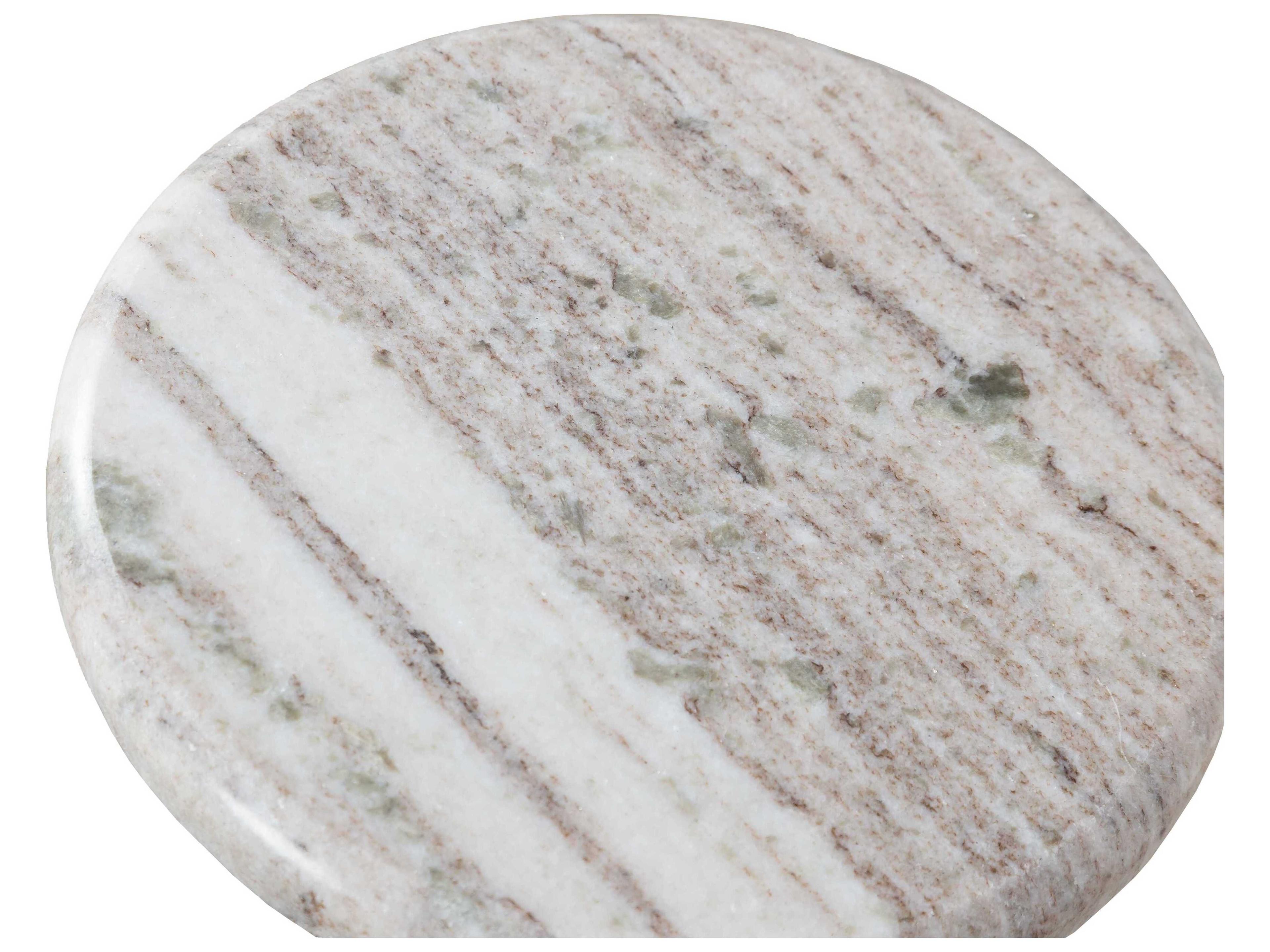 Fairfield Chair Sundries Fleur Round Marble Rustic Black Drink Table