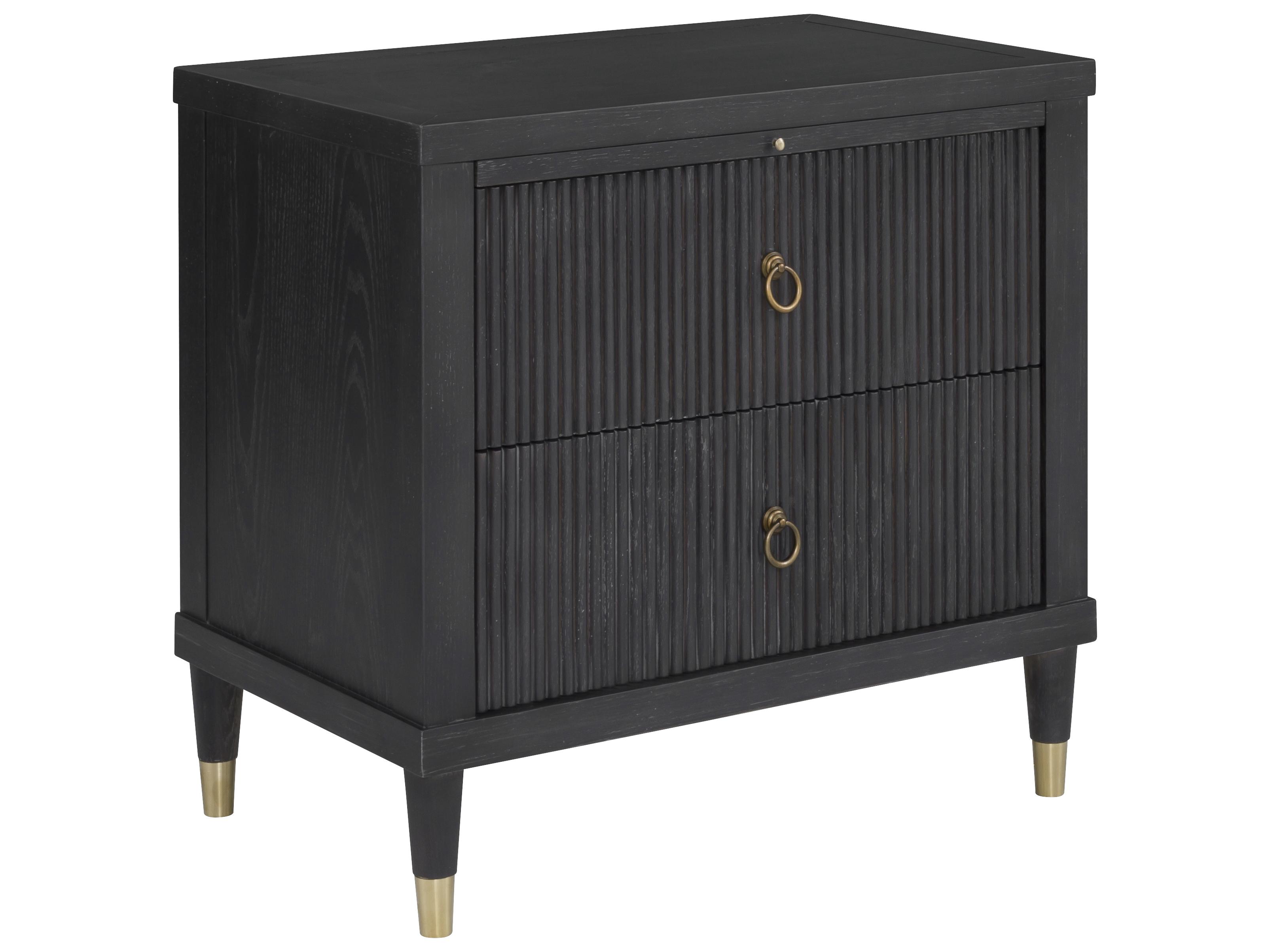 Fairfield Chair Everett 2-Drawers Black Hardwood Nightstand