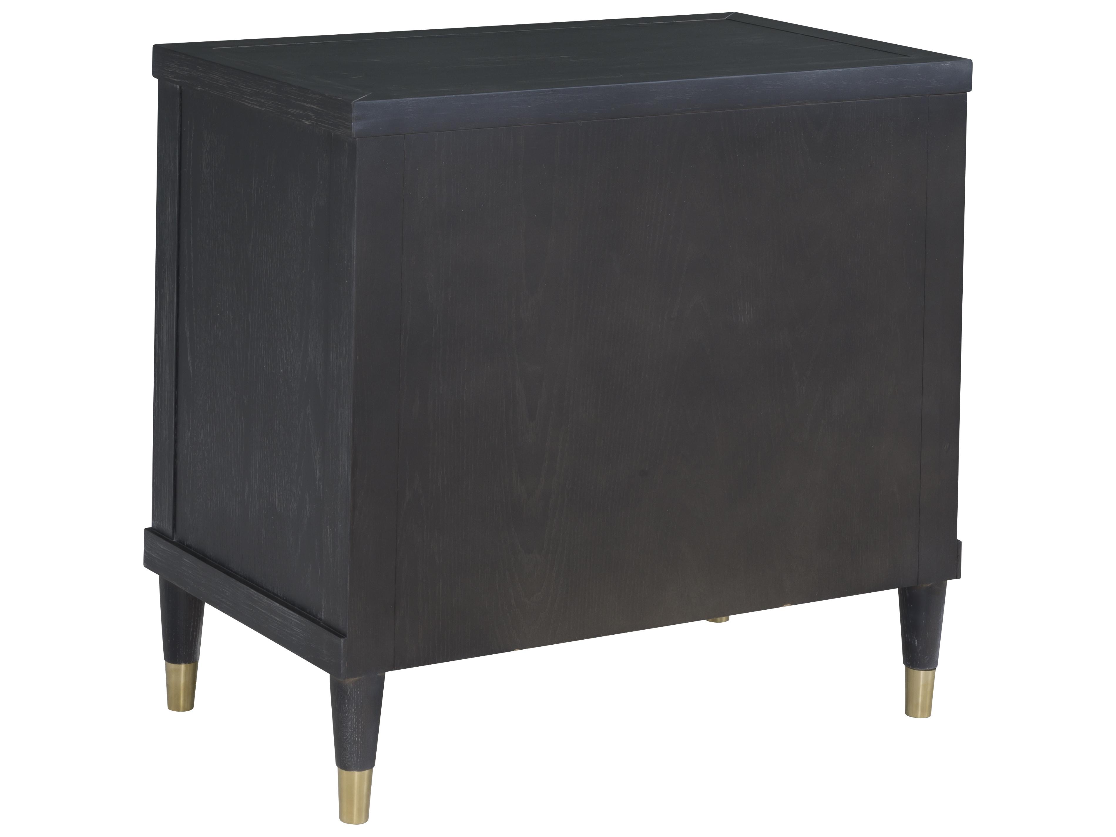 Fairfield Chair Everett 2-Drawers Black Hardwood Nightstand