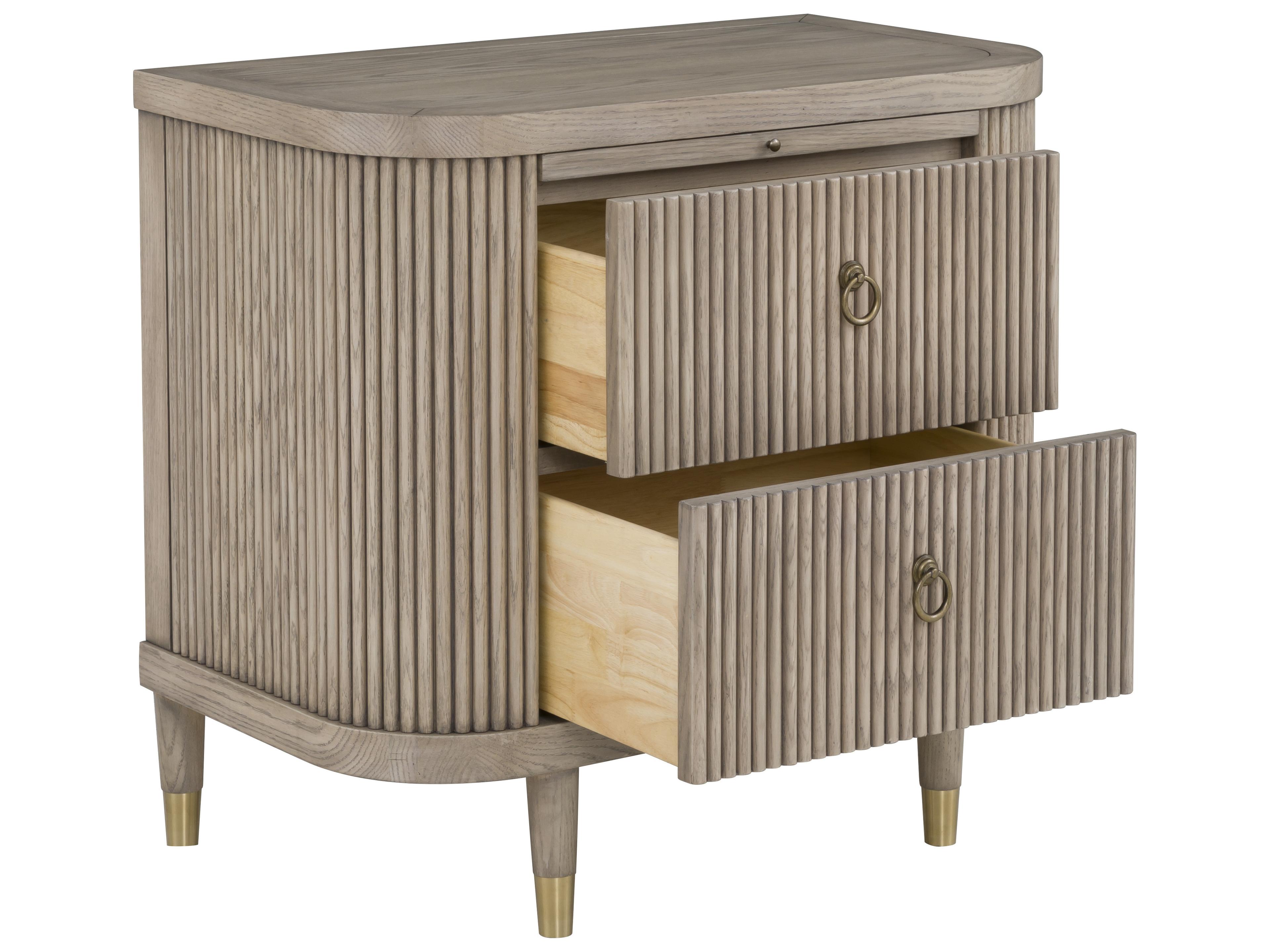 Fairfield Chair Everett 2-Drawers Brown Natural Wood Nightstand