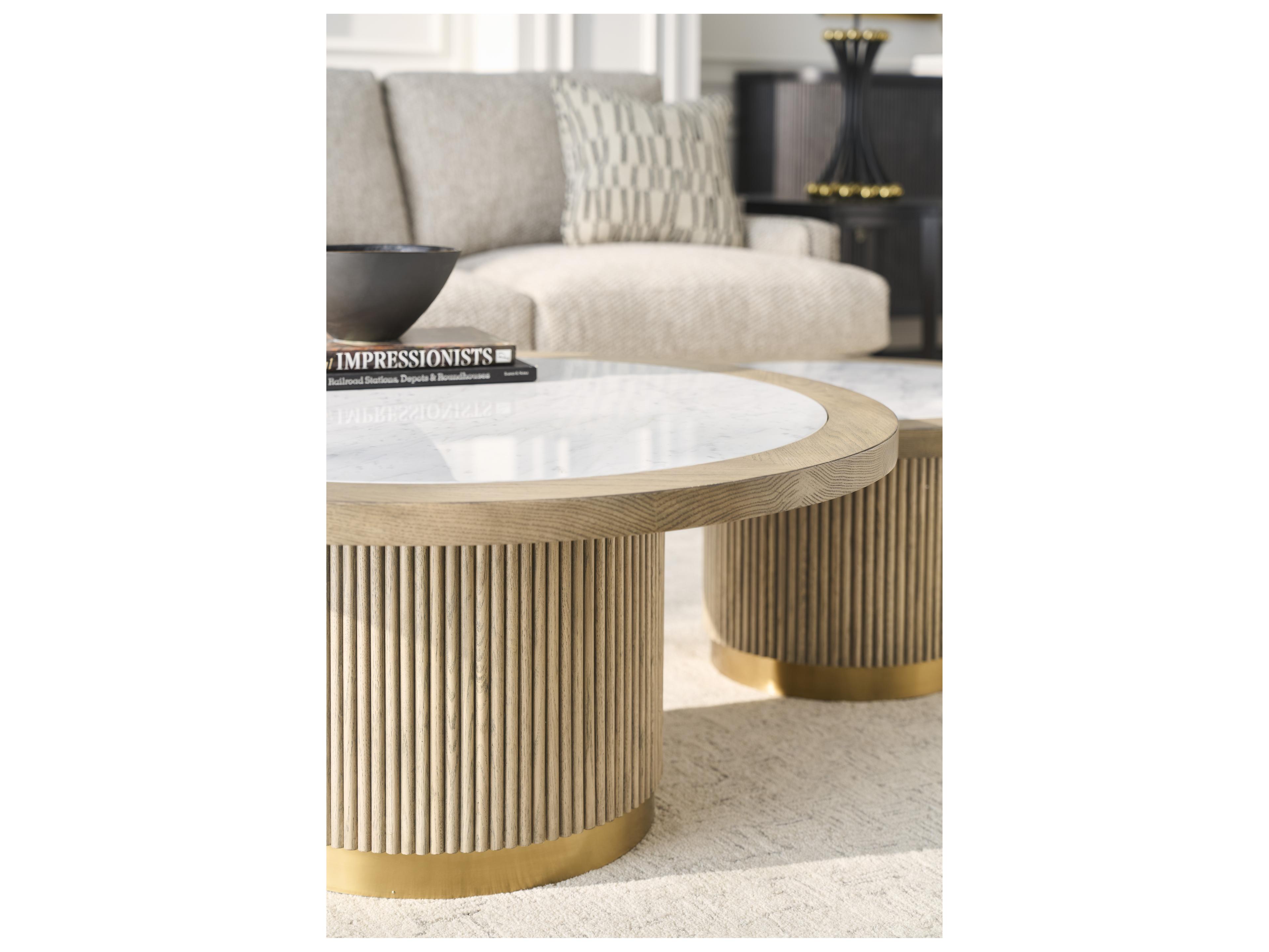 Fairfield Chair Everett Round Marble Coffee Table