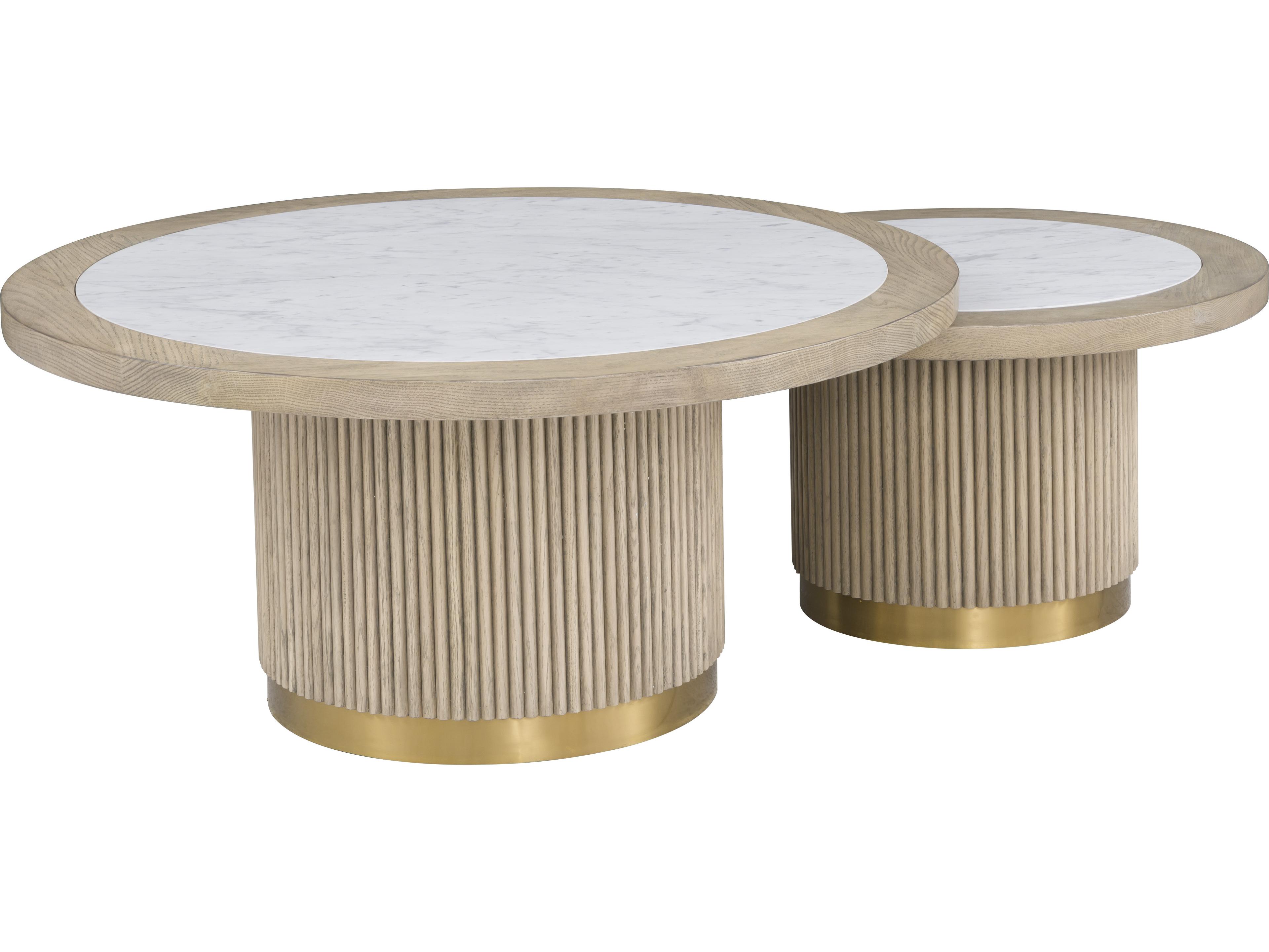 Fairfield Chair Everett Round Marble Coffee Table