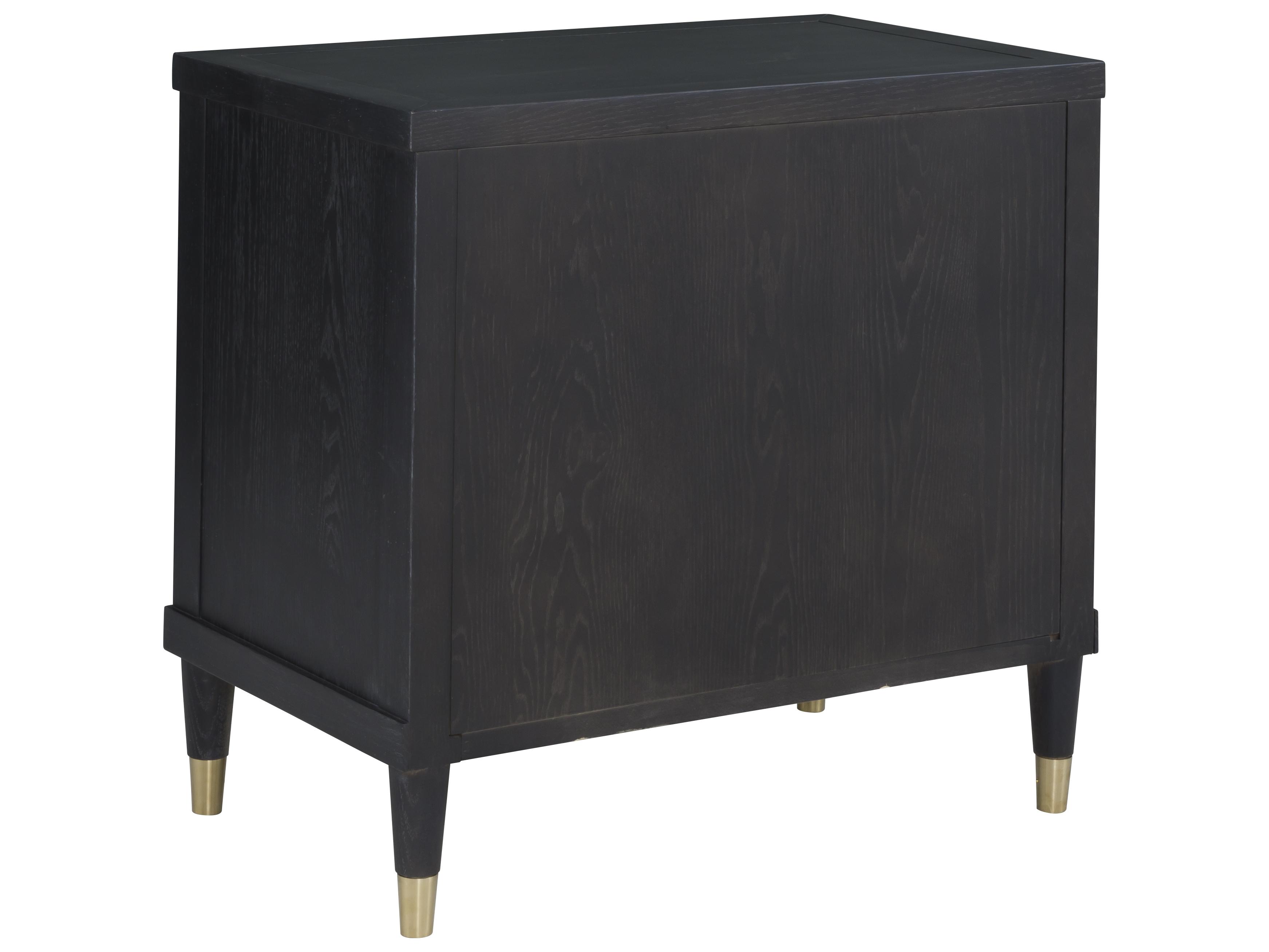 Fairfield Chair Everett 1-Drawer Black Oak Wood Nightstand