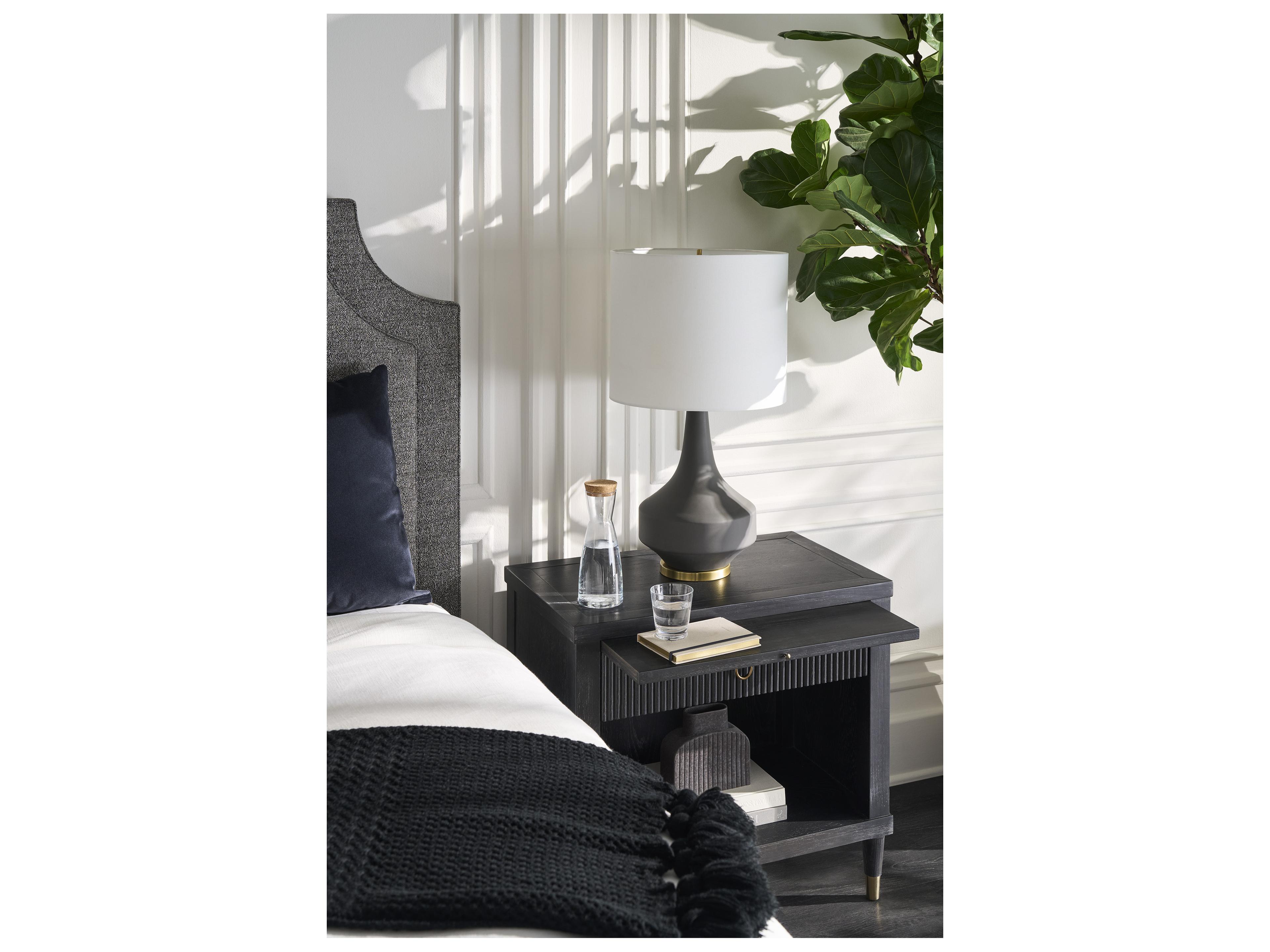 Fairfield Chair Everett 1-Drawer Black Oak Wood Nightstand