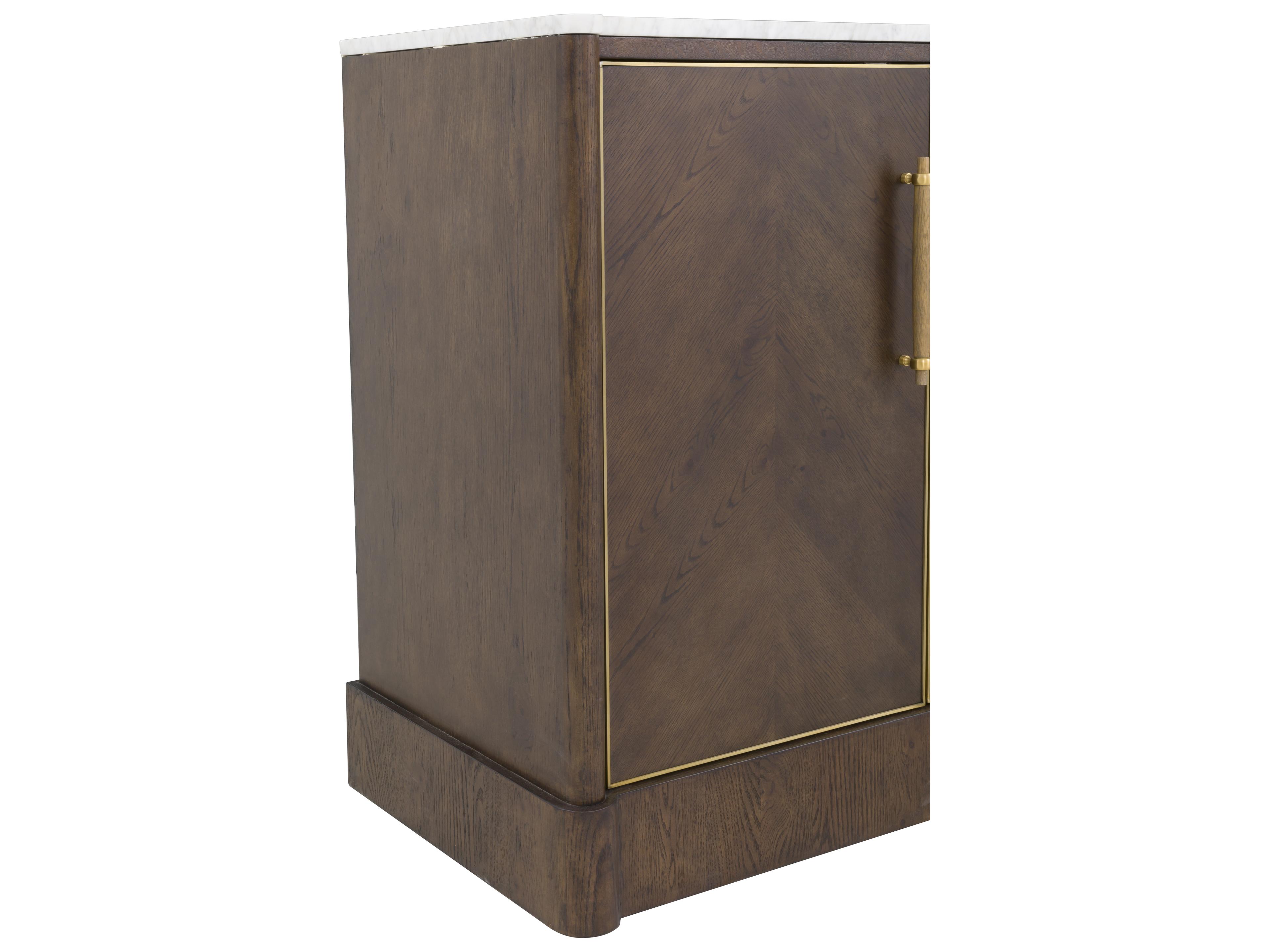 Fairfield Chair Maxwell Brown Oak Wood Bar Cabinet