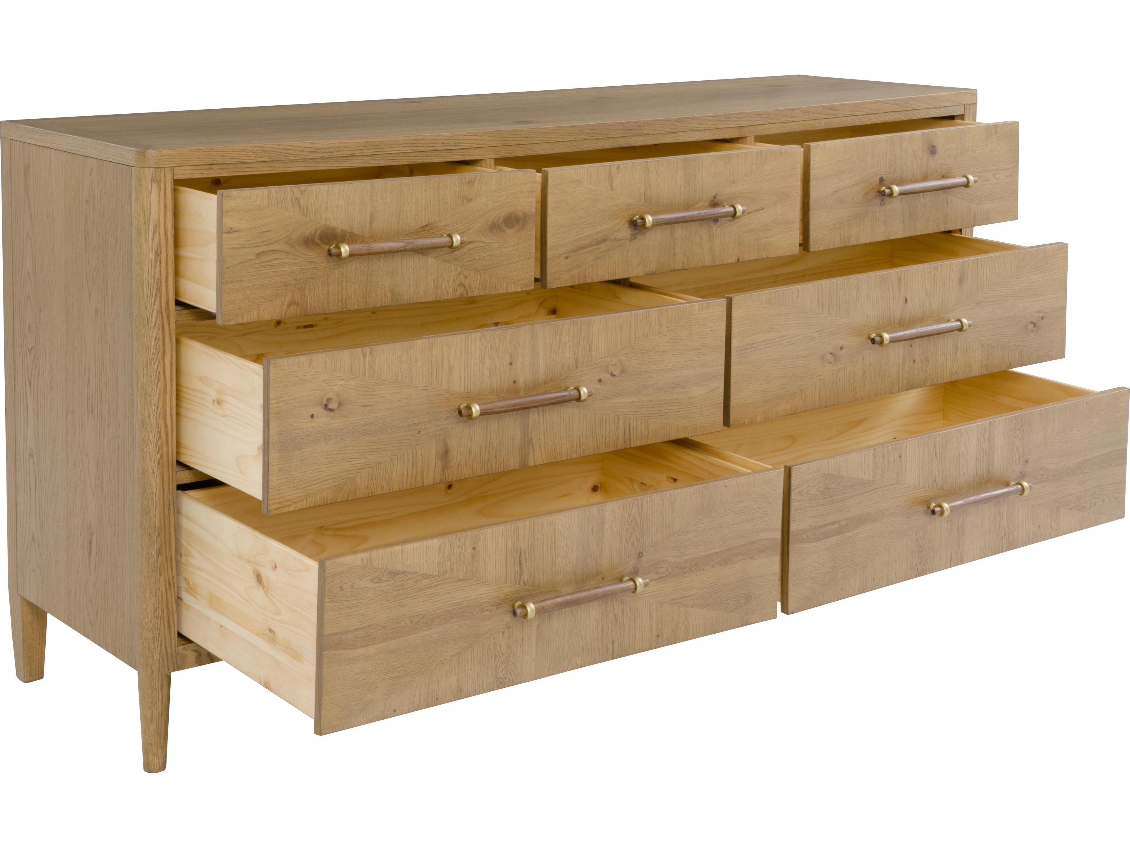 Fairfield Chair Maxwell 7-Drawers Oak Wood Double Dresser