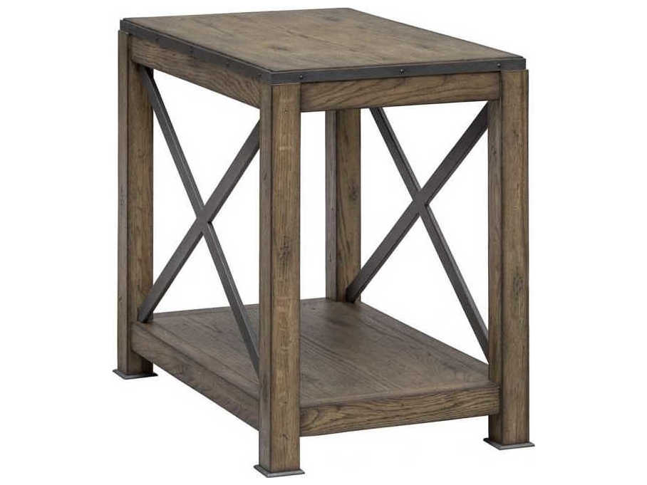 Fairfield Chair Arcadian Rectangular Wood Burnished Oak End Table