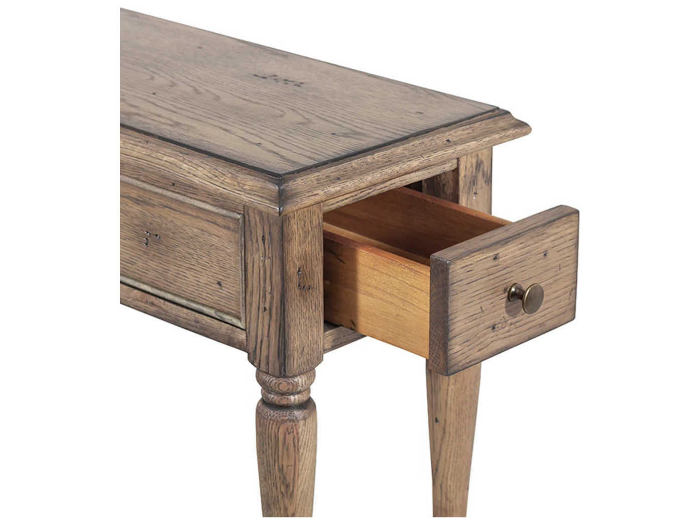 Fairfield Chair Arcadian Rectangular Wood Burnished Oak Console Table