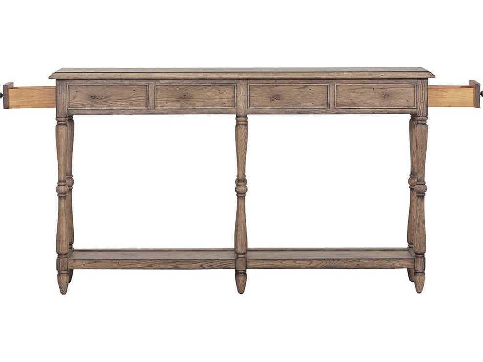 Fairfield Chair Arcadian Rectangular Wood Burnished Oak Console Table