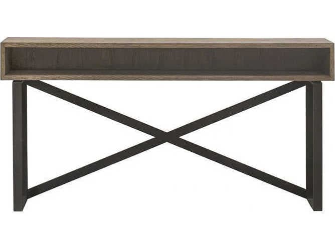 Fairfield Chair Arcadian Rectangular Wood Burnished Oak Console Table