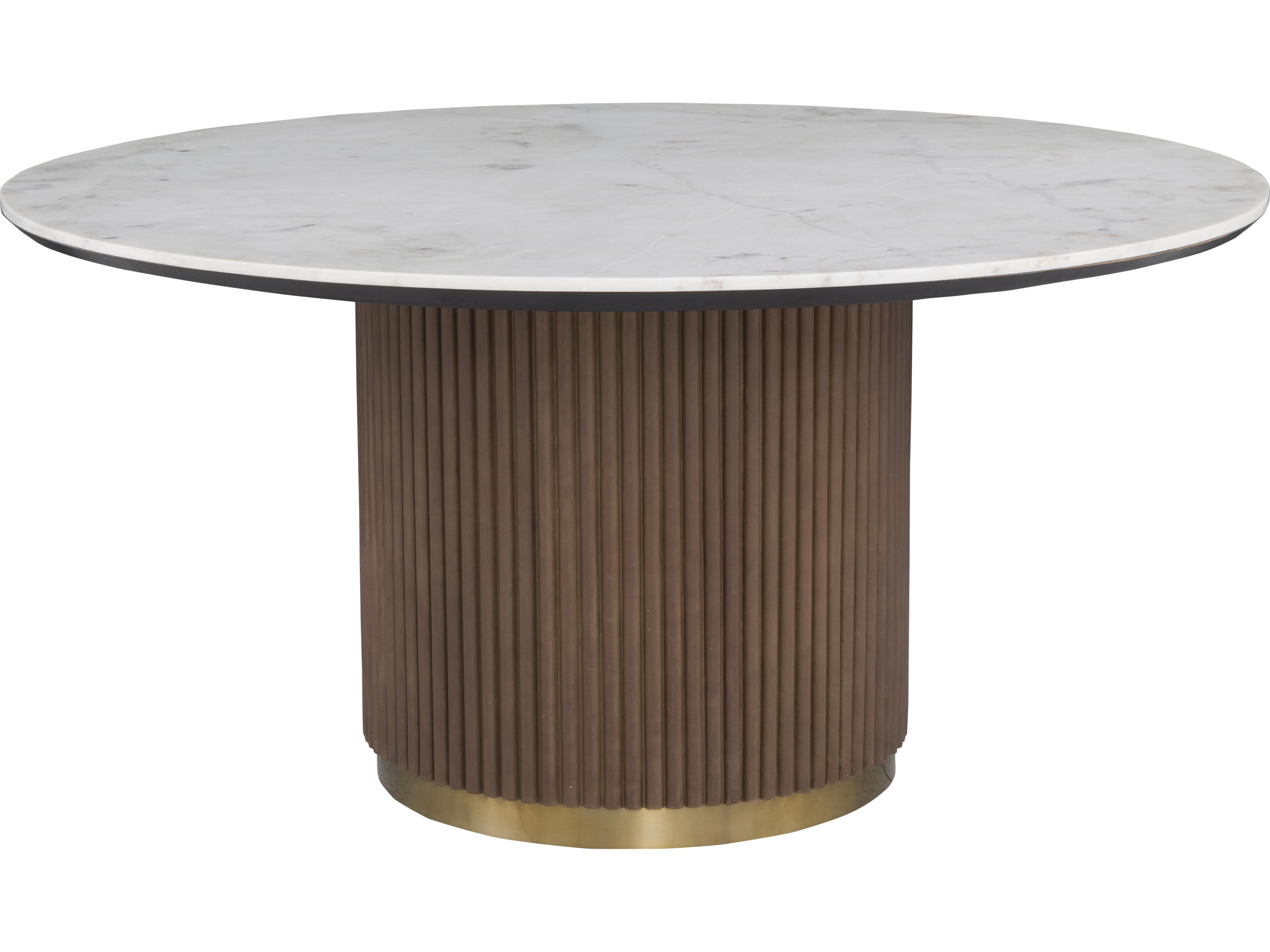 Fairfield Chair Dimitri Round Marble Dining Table