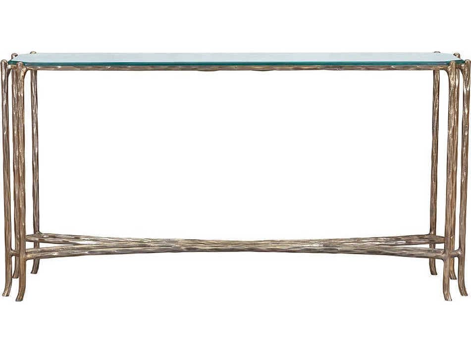 Fairfield Chair Monier Rectangular Glass Antique Gold Console Table