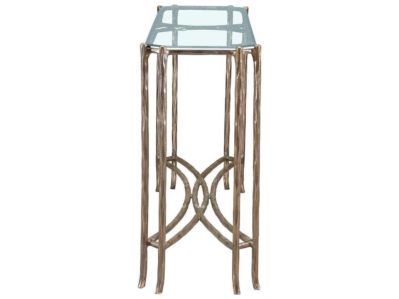 Fairfield Chair Monier Rectangular Glass Antique Gold Console Table