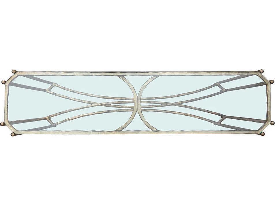 Fairfield Chair Monier Rectangular Glass Antique Gold Console Table