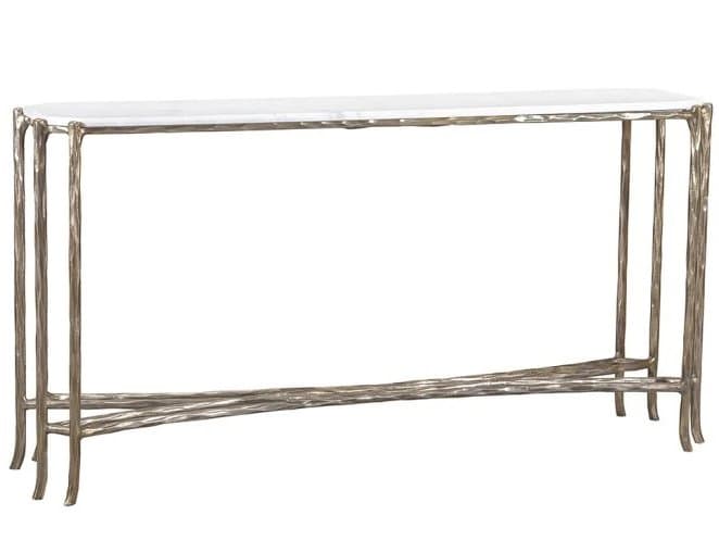 Fairfield Chair Monier Rectangular Stone Antique Gold Console Table