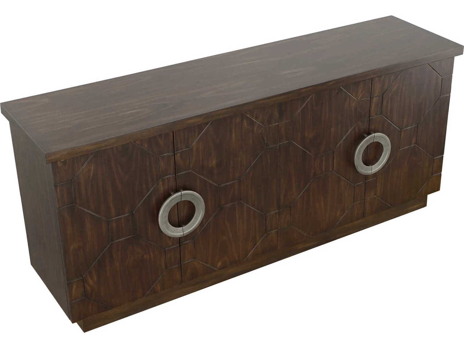 Fairfield Chair West Camden 78" Walnut Wood Tahitian Pearl Credenza Sideboard