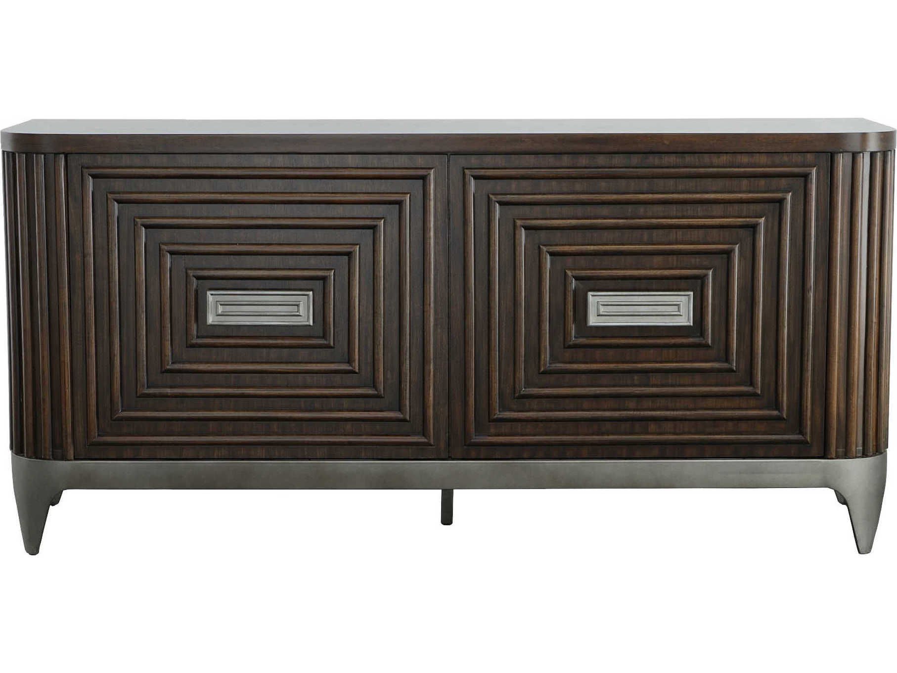 Fairfield Chair West Camden 72" Walnut Wood Tahitian Pearl Credenza Sideboard