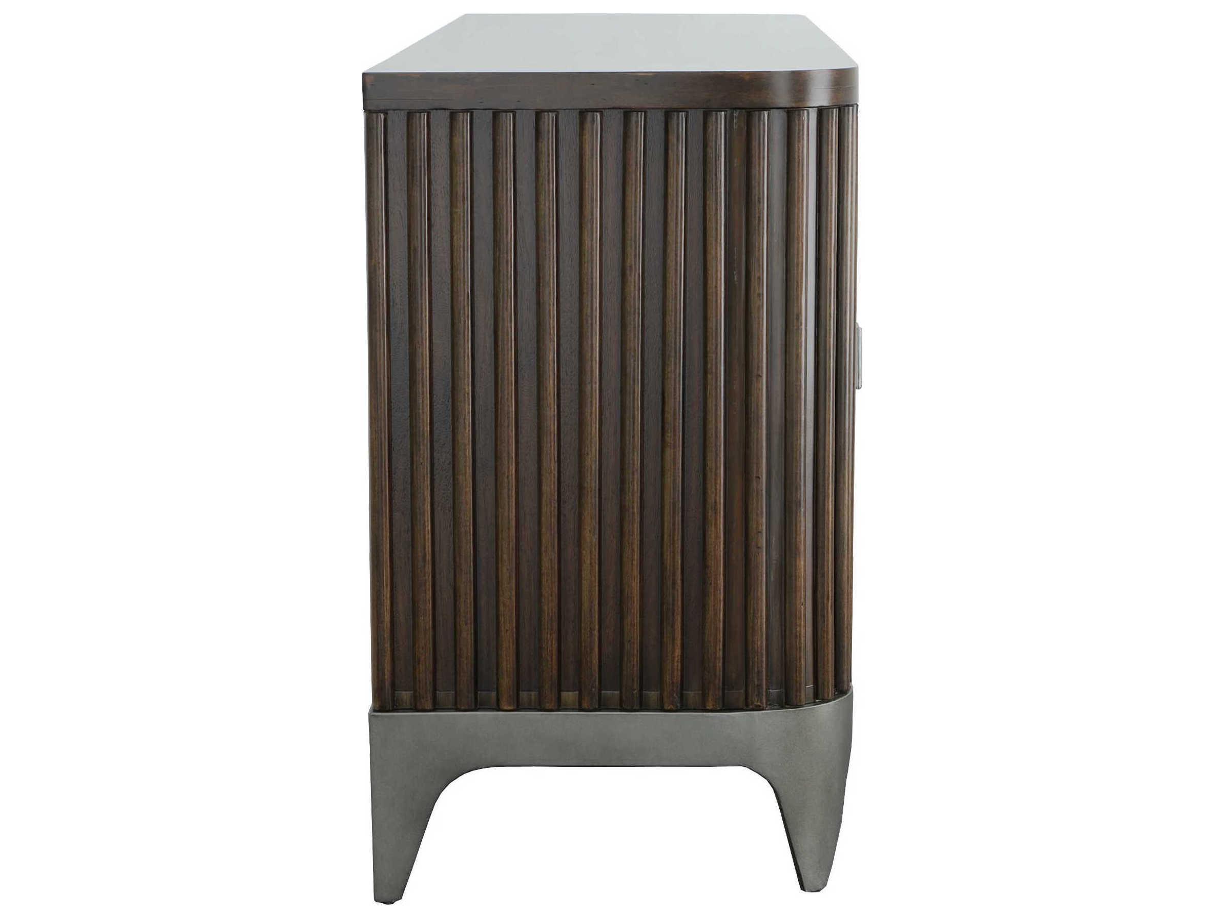 Fairfield Chair West Camden 72" Walnut Wood Tahitian Pearl Credenza Sideboard