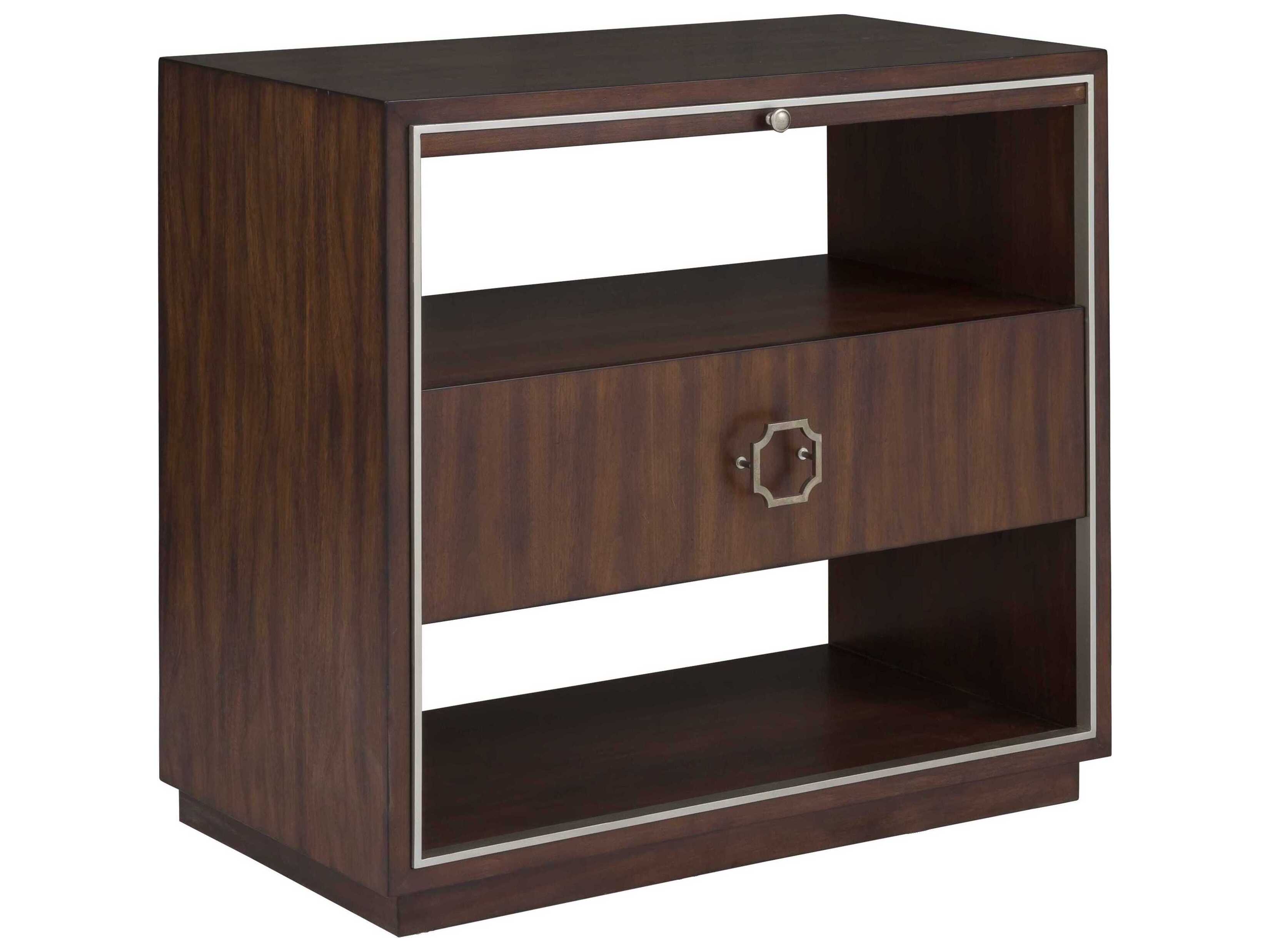 Fairfield Chair West Camden 1-Drawer Brown Walnut Wood Nightstand