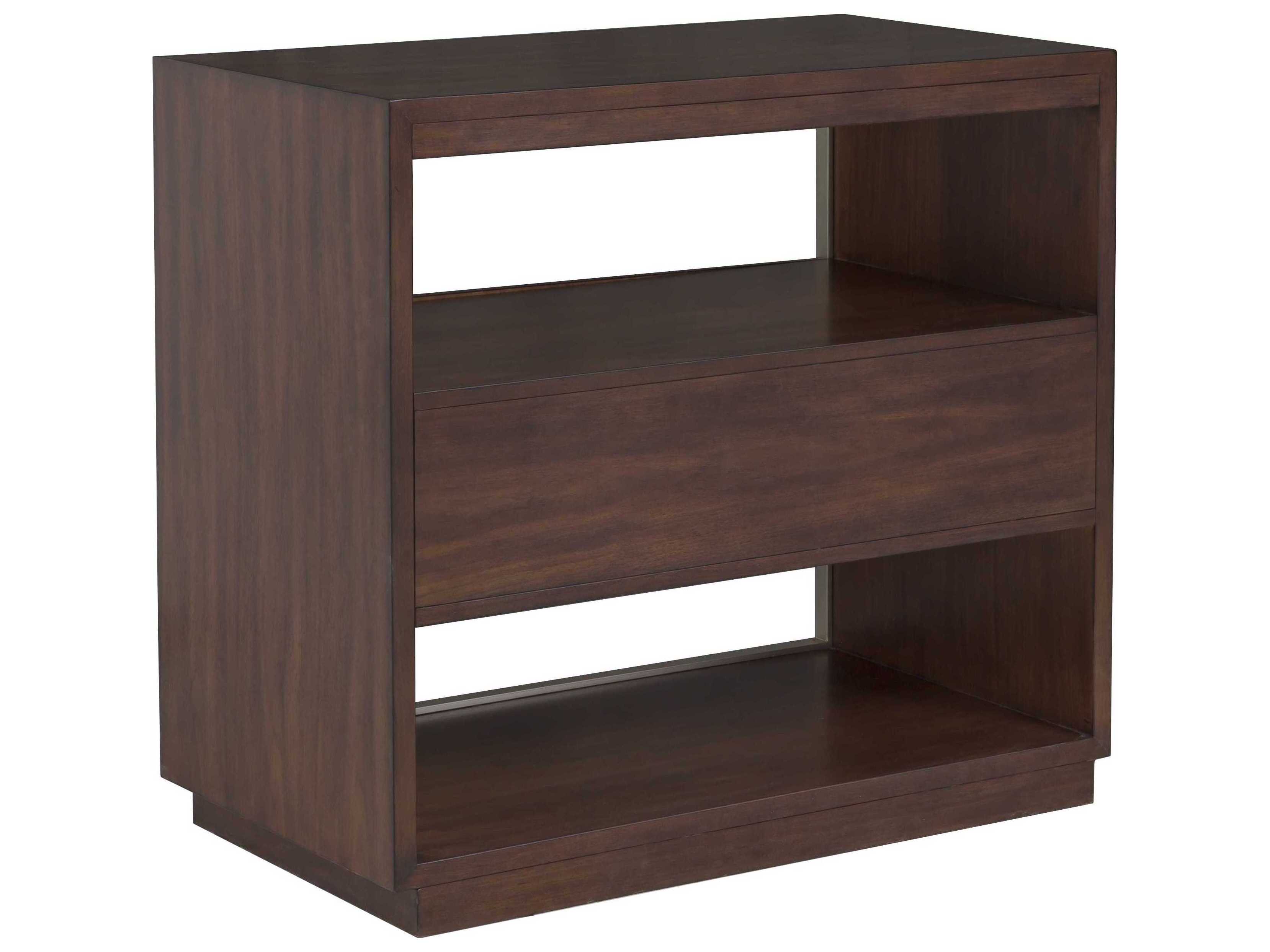 Fairfield Chair West Camden 1-Drawer Brown Walnut Wood Nightstand