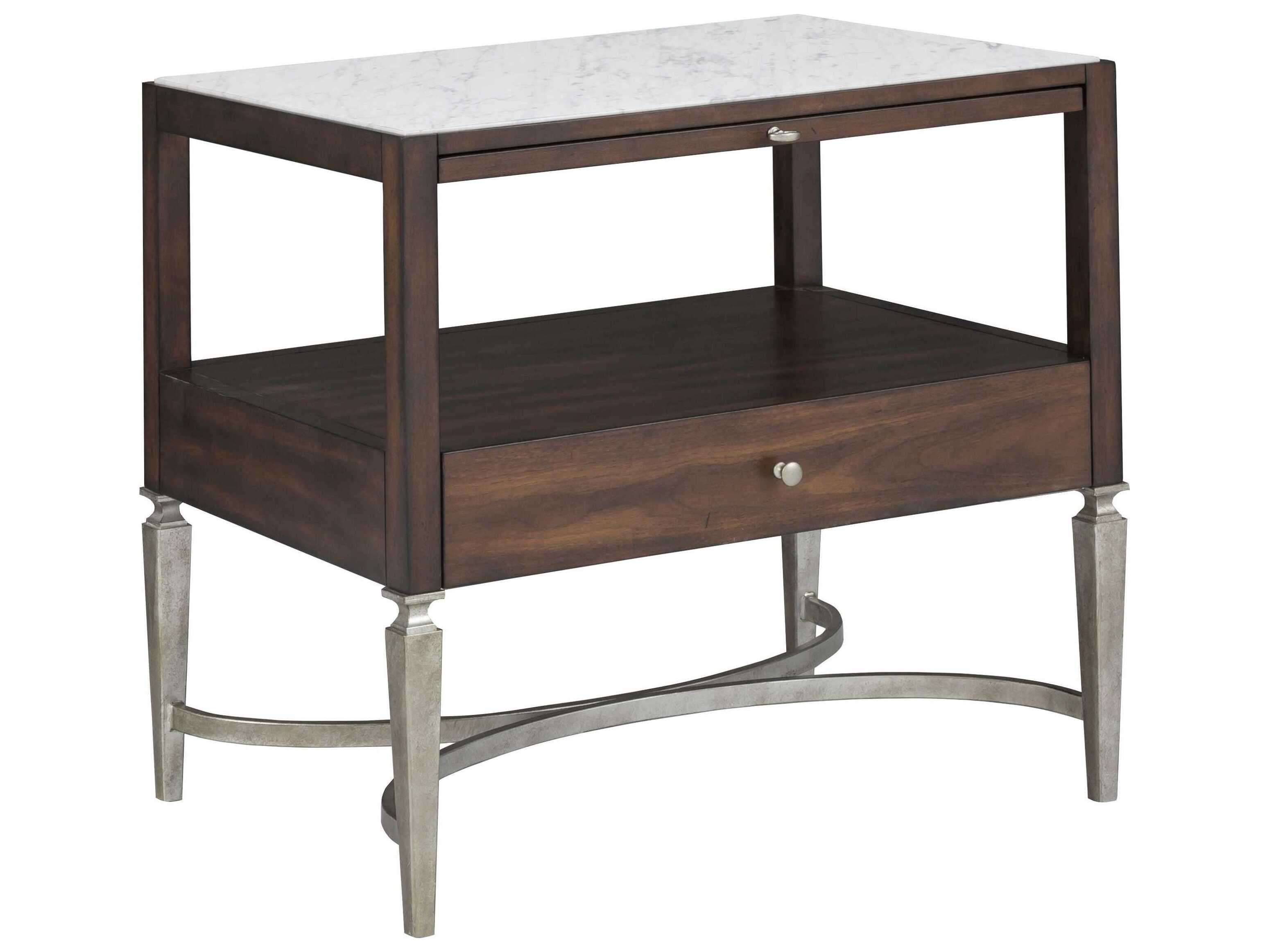 Fairfield Chair West Camden 1-Drawer Brown Walnut Wood Nightstand