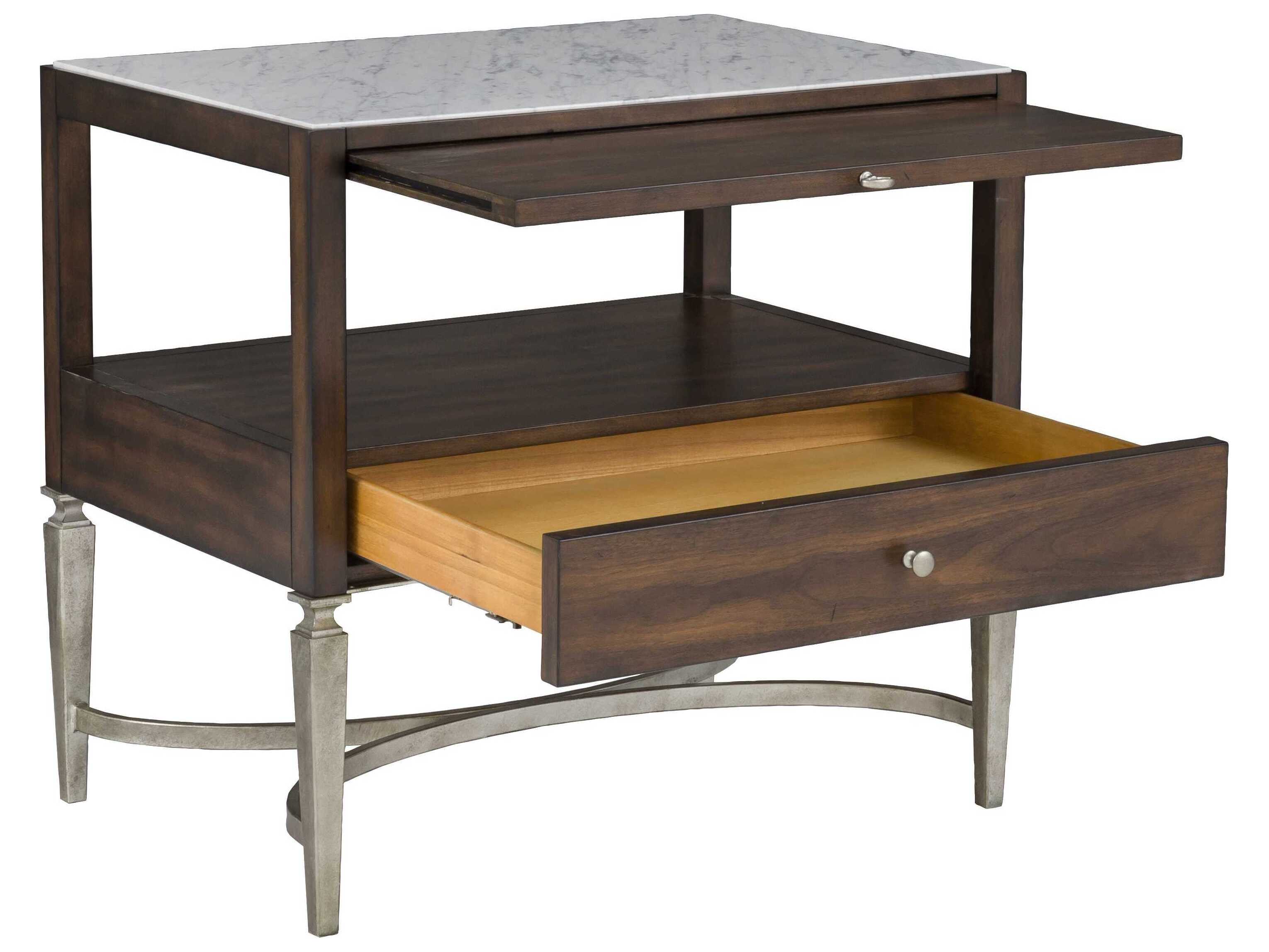 Fairfield Chair West Camden 1-Drawer Brown Walnut Wood Nightstand