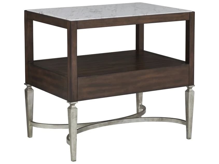 Fairfield Chair West Camden 1-Drawer Brown Walnut Wood Nightstand