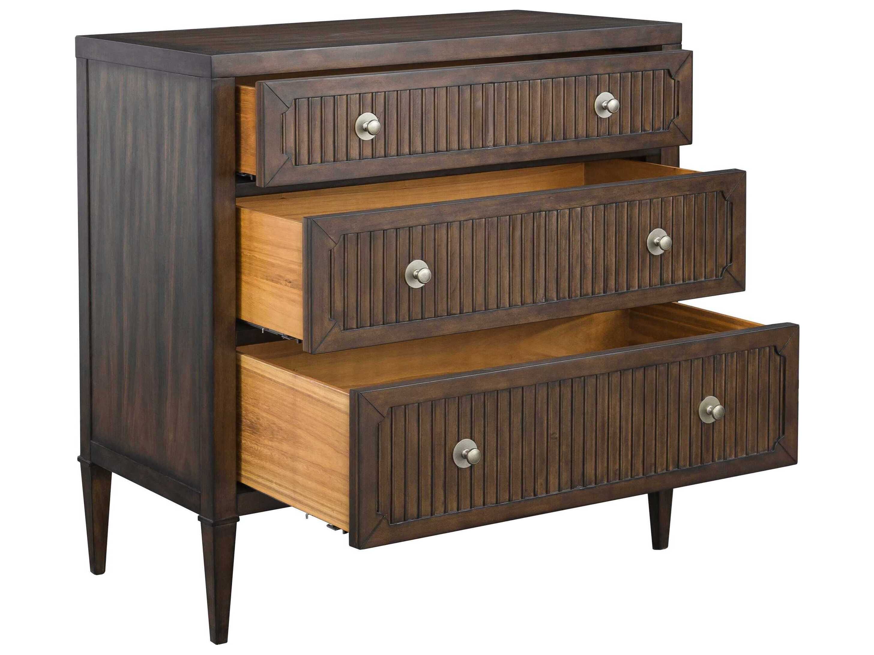 Fairfield Chair West Camden Tahitian Pearl Brown Walnut Wood Accent Chest