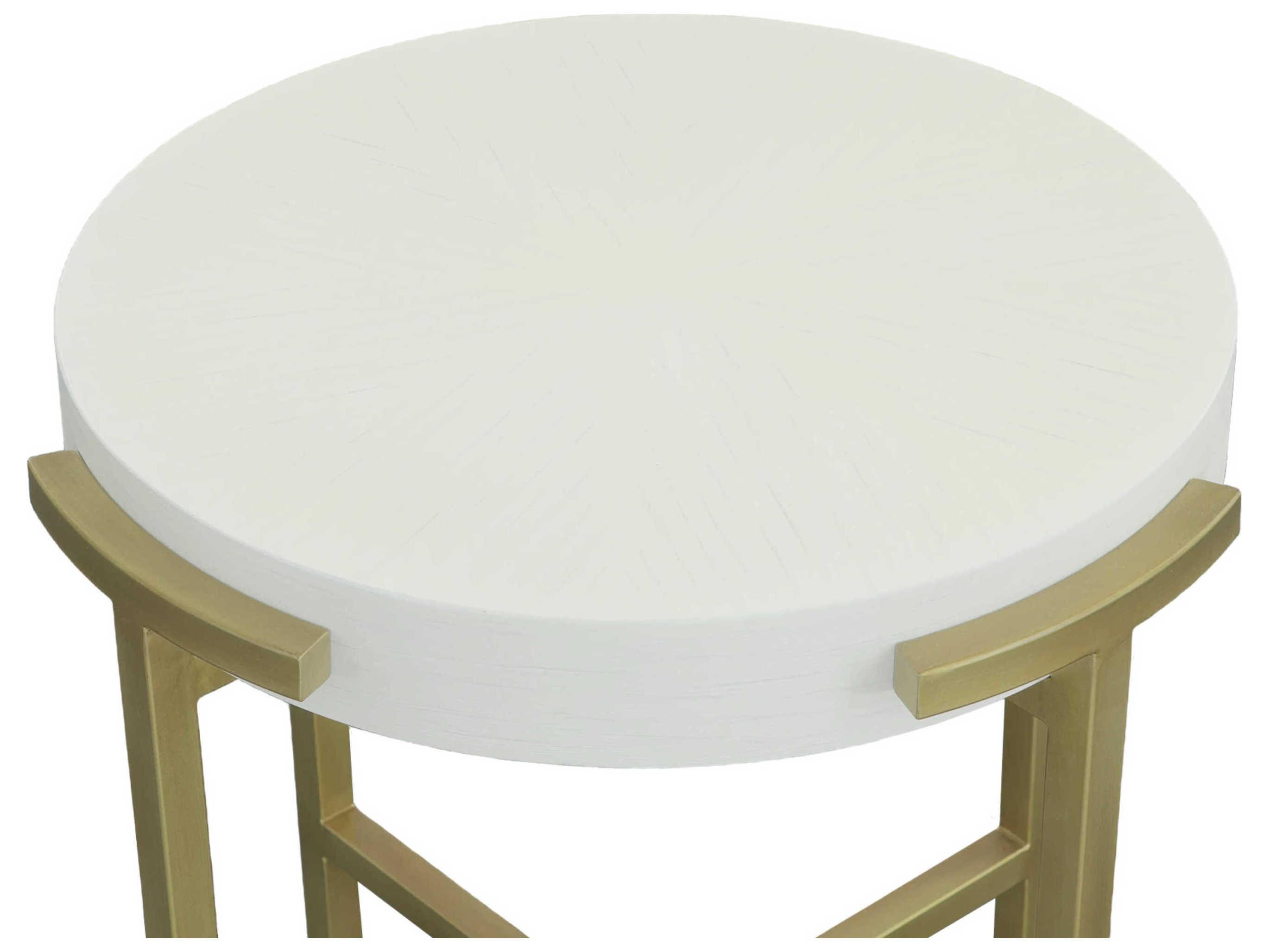 Fairfield Chair East Camden Round Marble Pearl End Table