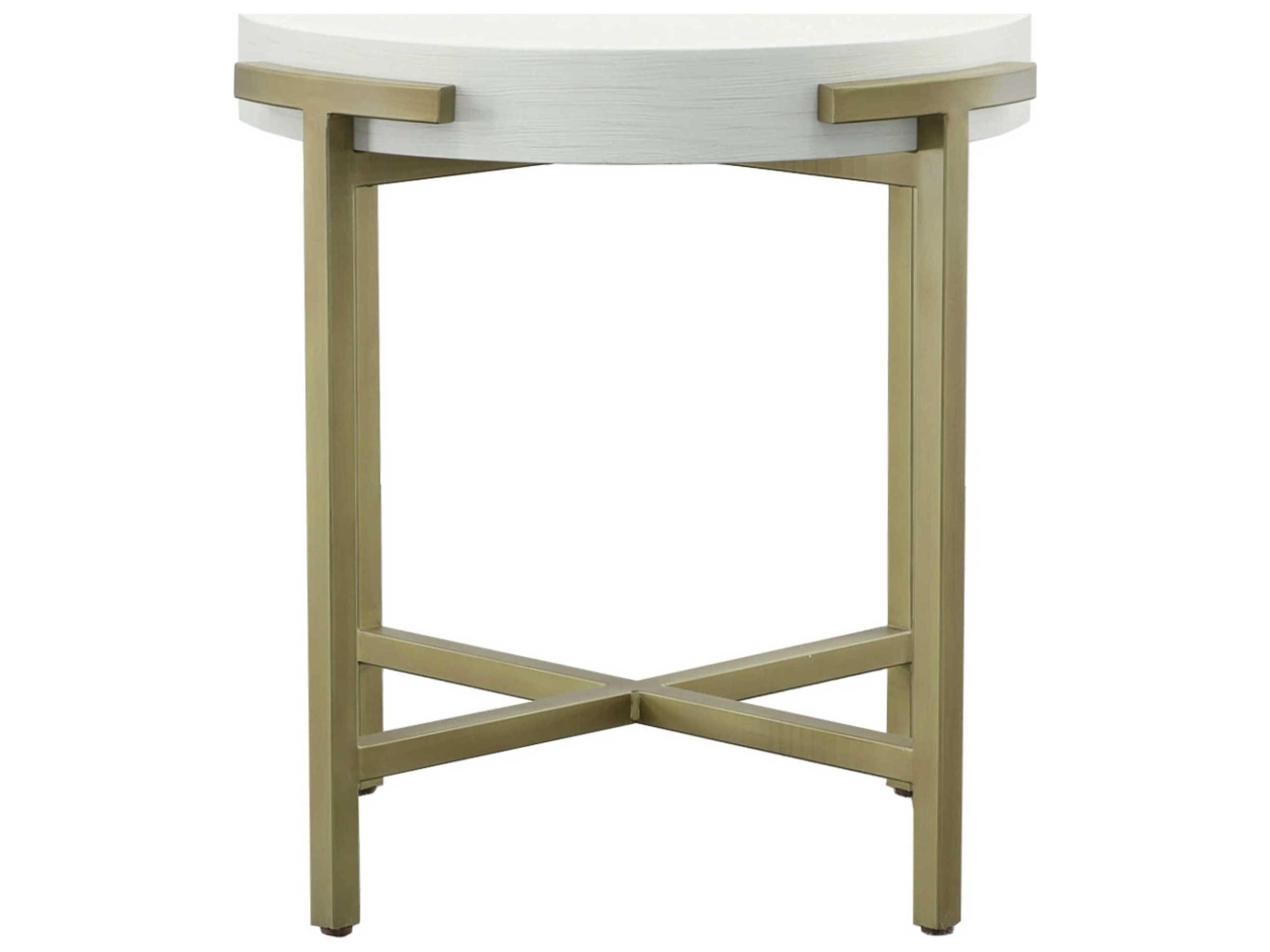 Fairfield Chair East Camden Round Marble Pearl End Table