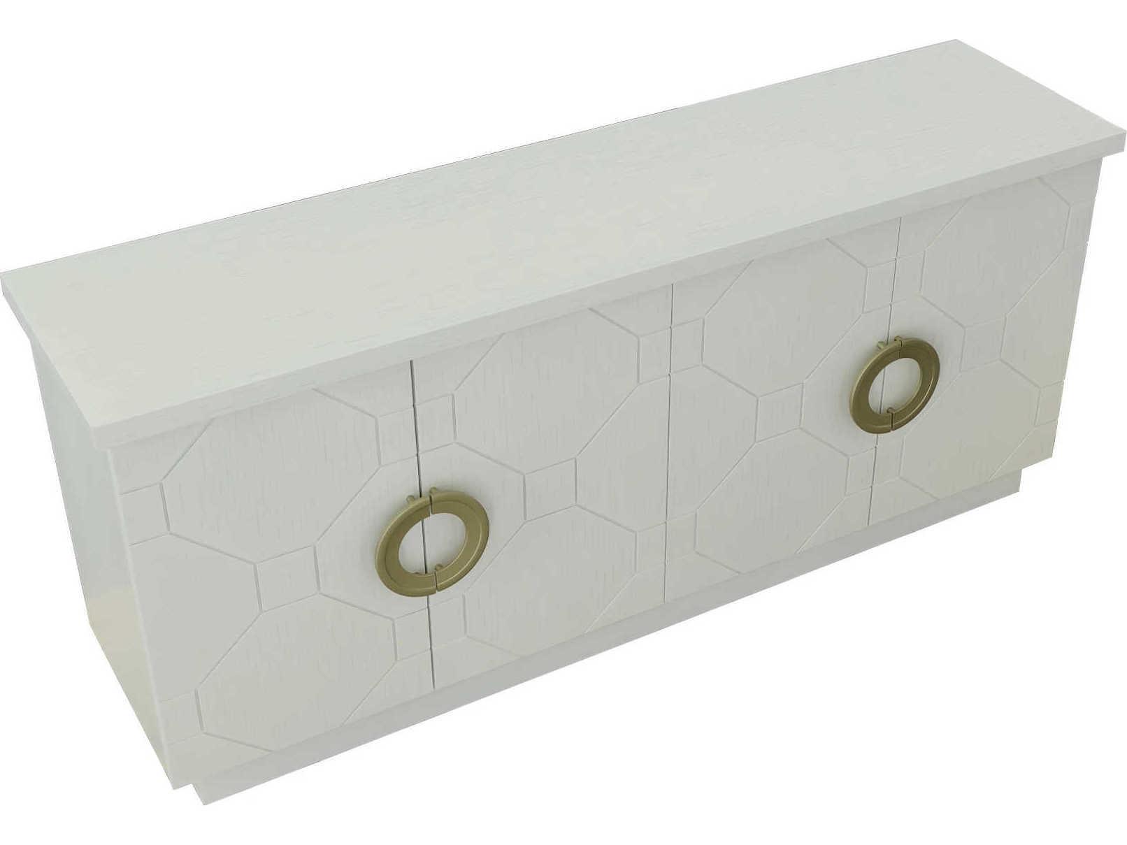 Fairfield Chair East Camden 78" Walnut Wood Pearl Credenza Sideboard