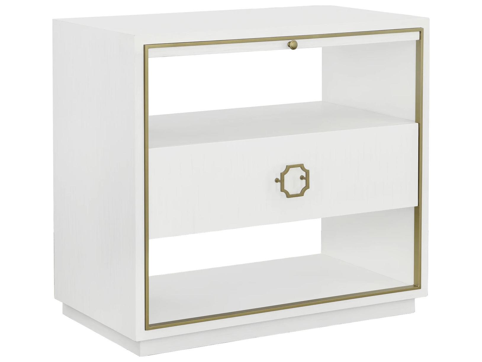 Fairfield Chair East Camden 1-Drawer White Poplar Wood Nightstand