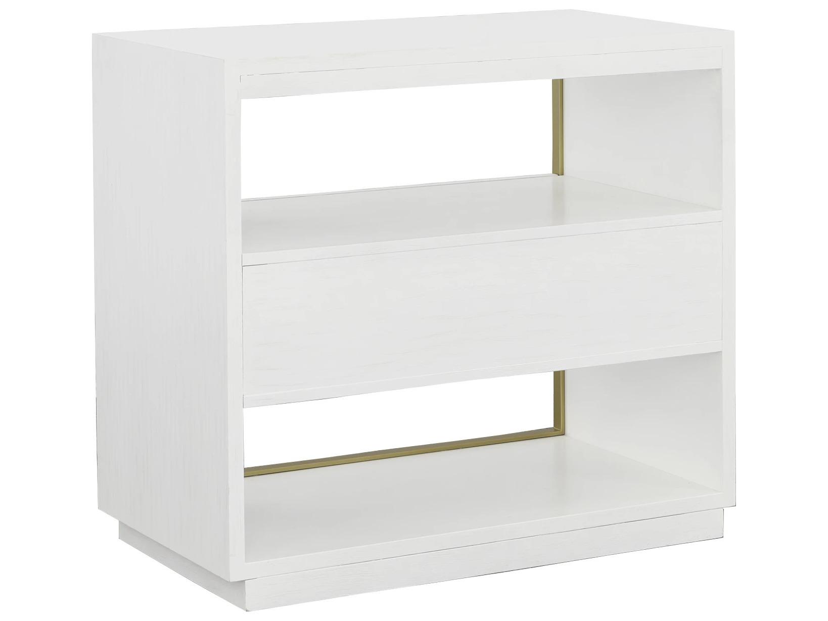 Fairfield Chair East Camden 1-Drawer White Poplar Wood Nightstand