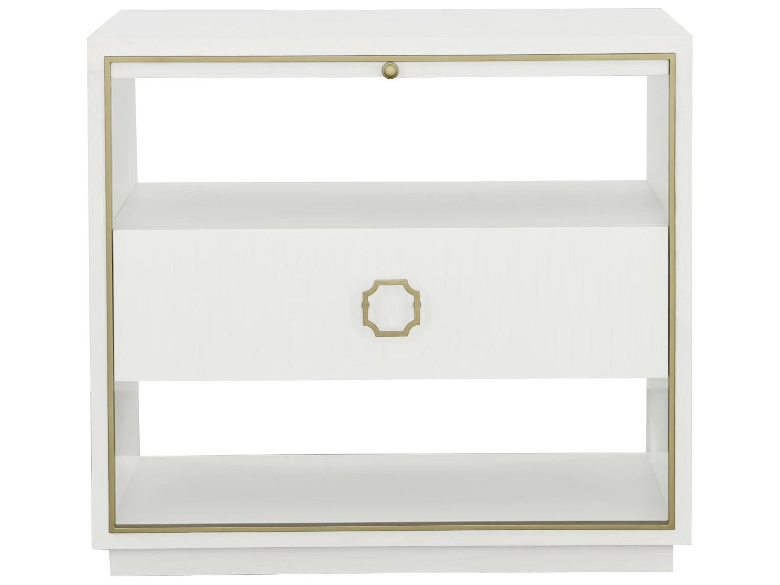 Fairfield Chair East Camden 1-Drawer White Poplar Wood Nightstand