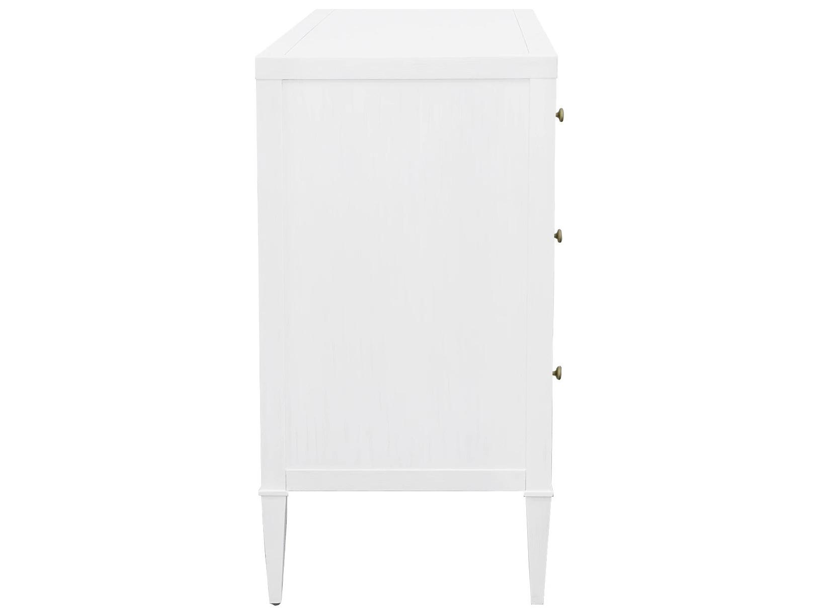 Fairfield Chair East Camden 6-Drawers White Poplar Wood Double Dresser