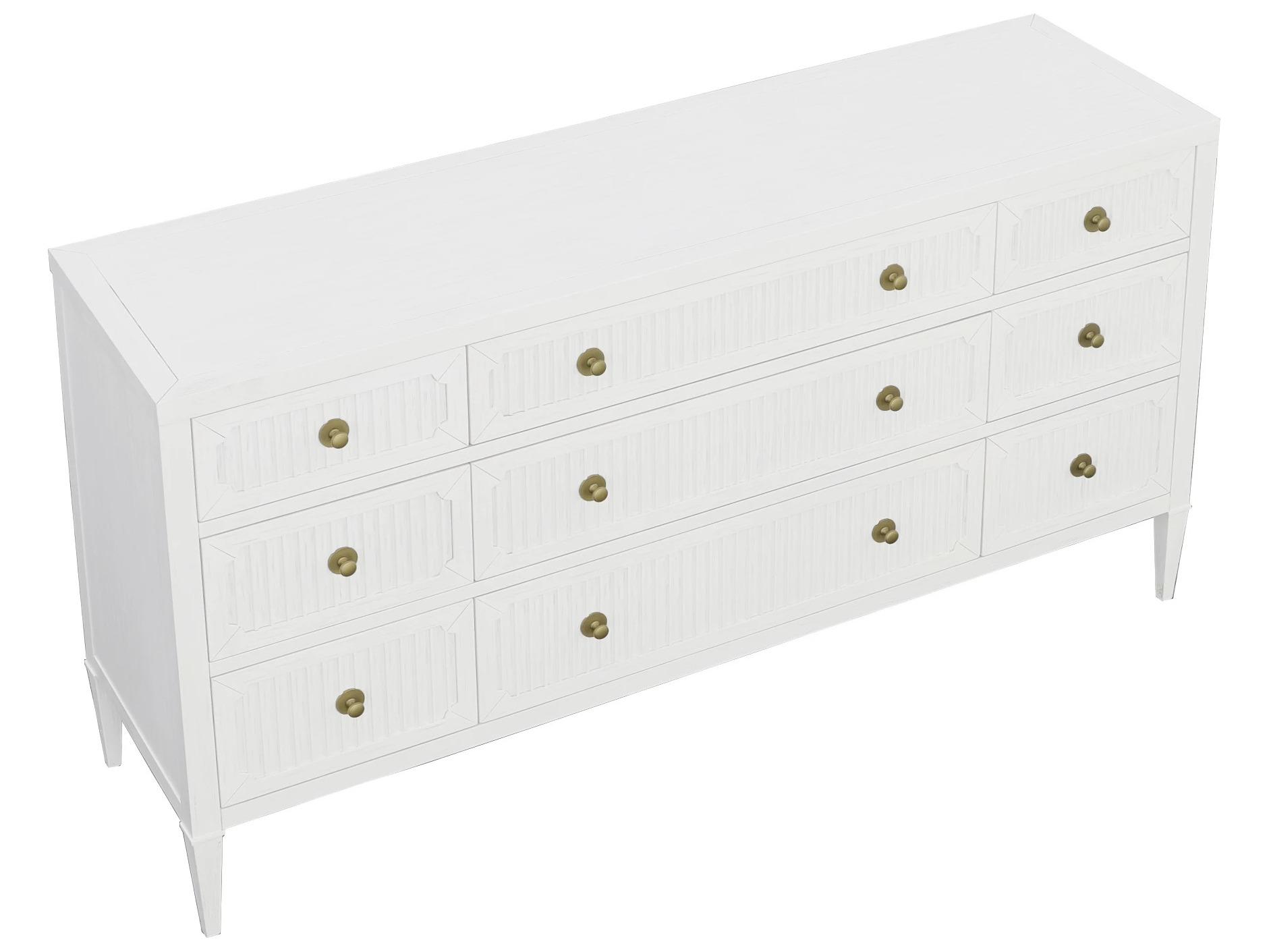 Fairfield Chair East Camden White Poplar Wood Dresser