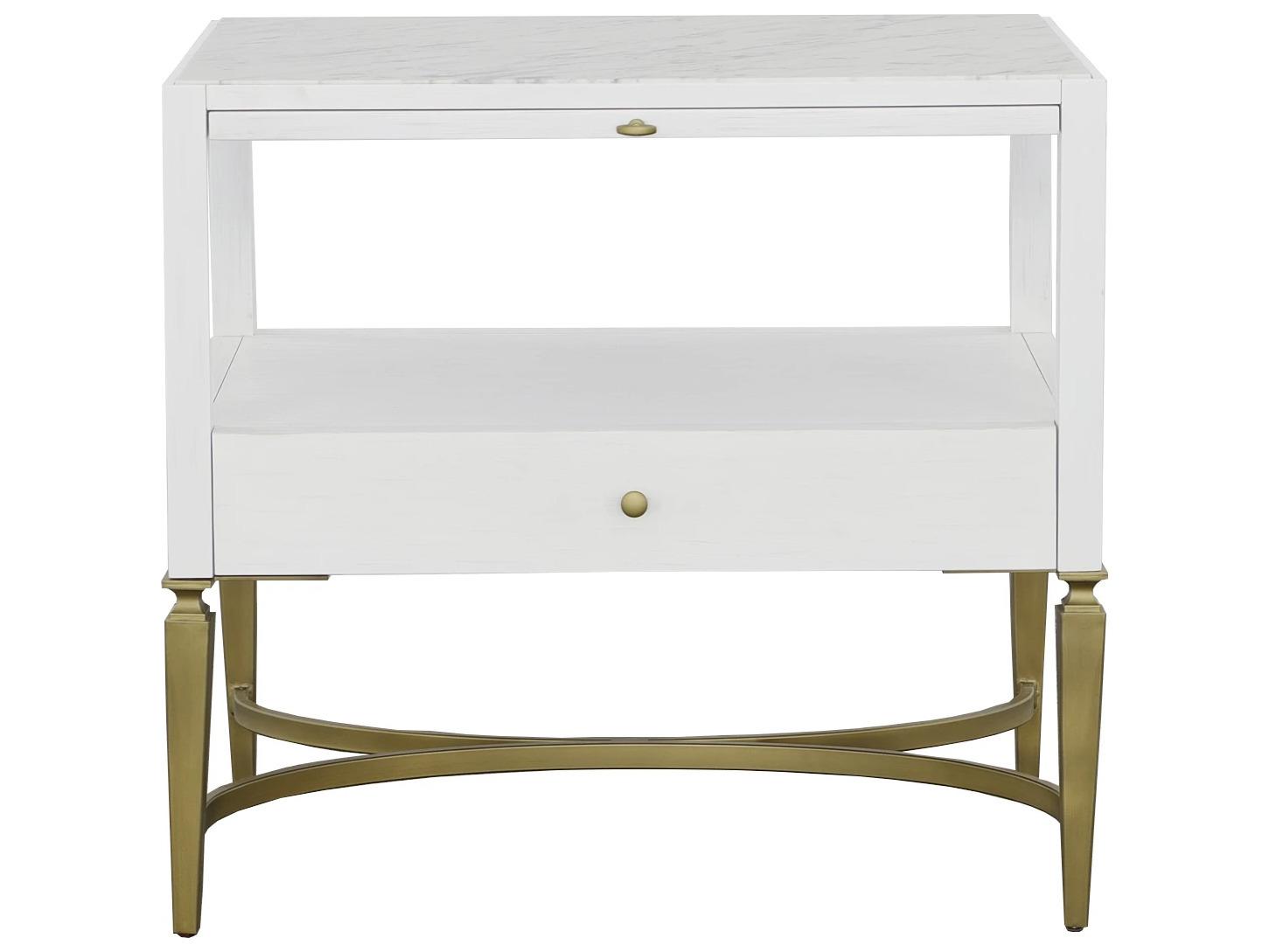 Fairfield Chair East Camden 1-Drawer White Poplar Wood Nightstand